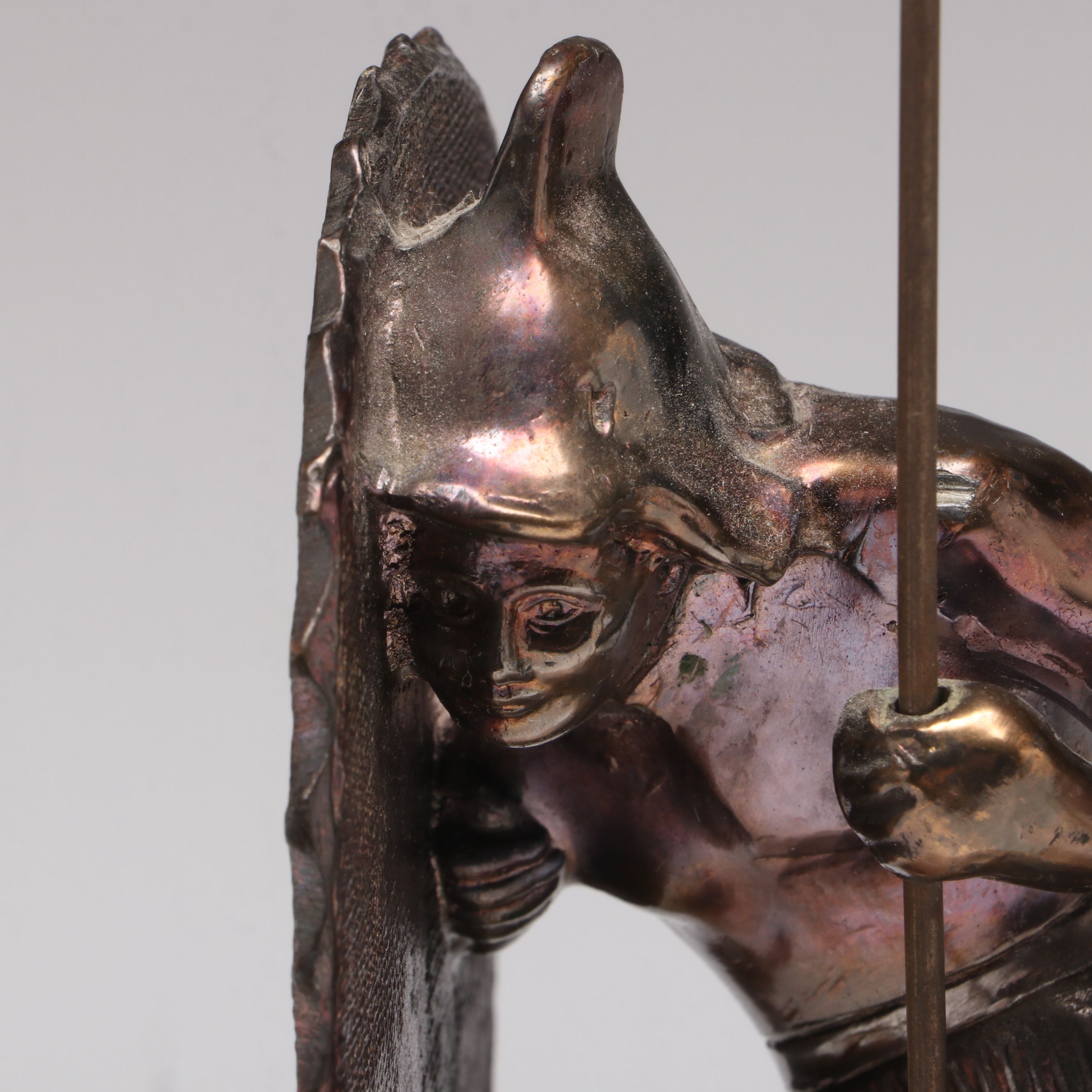 Bruno Zack Attr. Art Deco Bronzed Metal Warrior Bookends