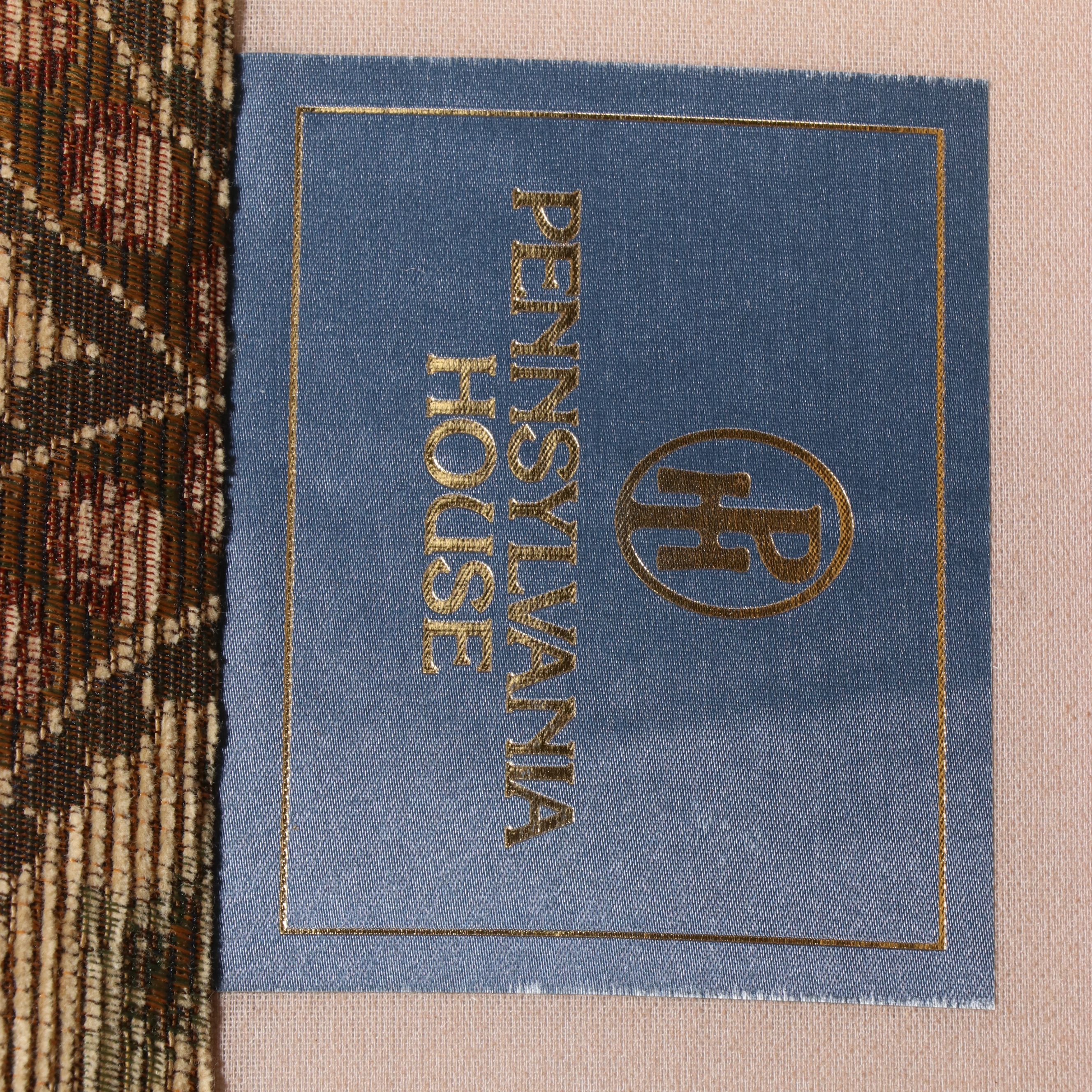 Pennsylvania House Colonial Revival Style Upholstered Camelback Sofa