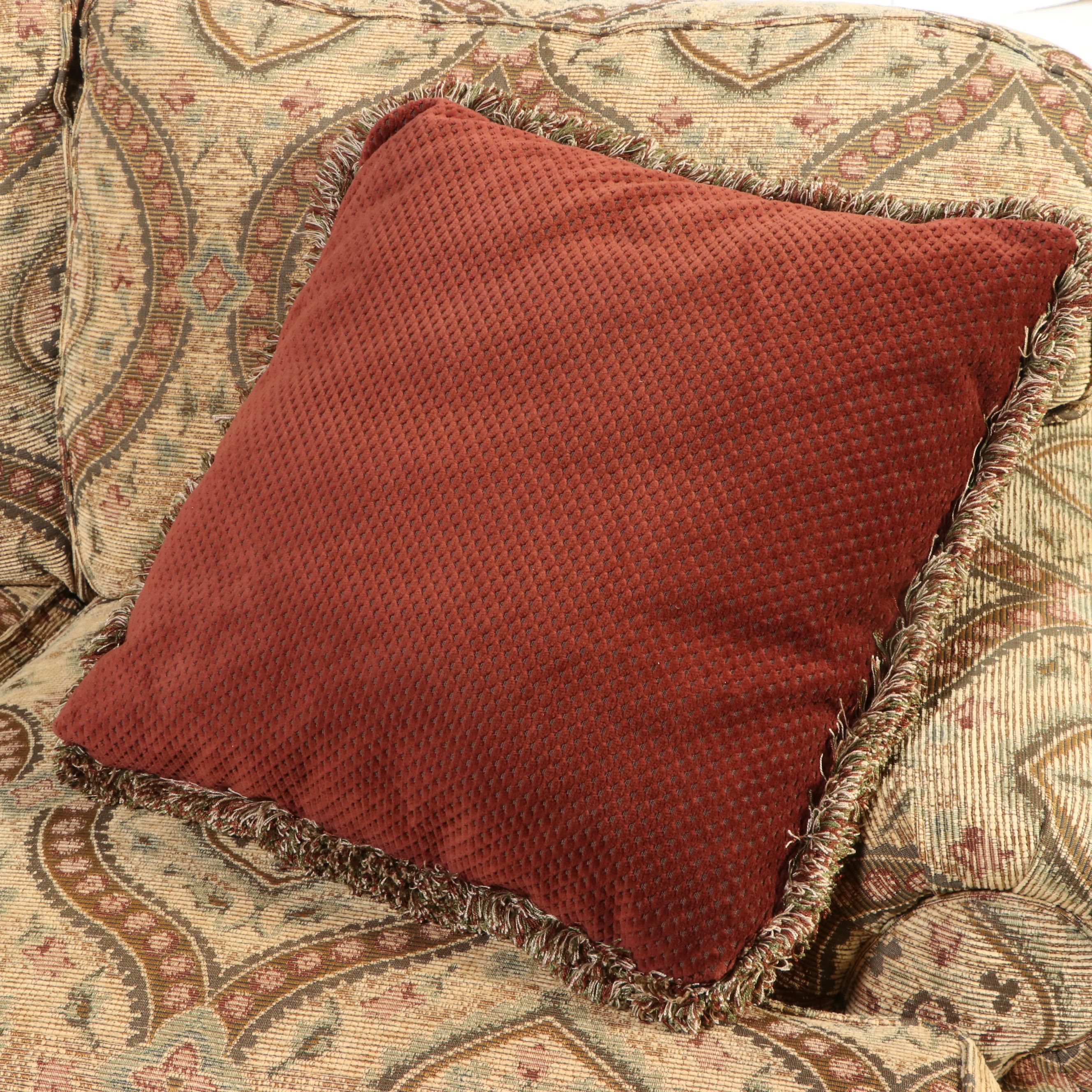 Pennsylvania House Colonial Revival Style Upholstered Camelback Sofa
