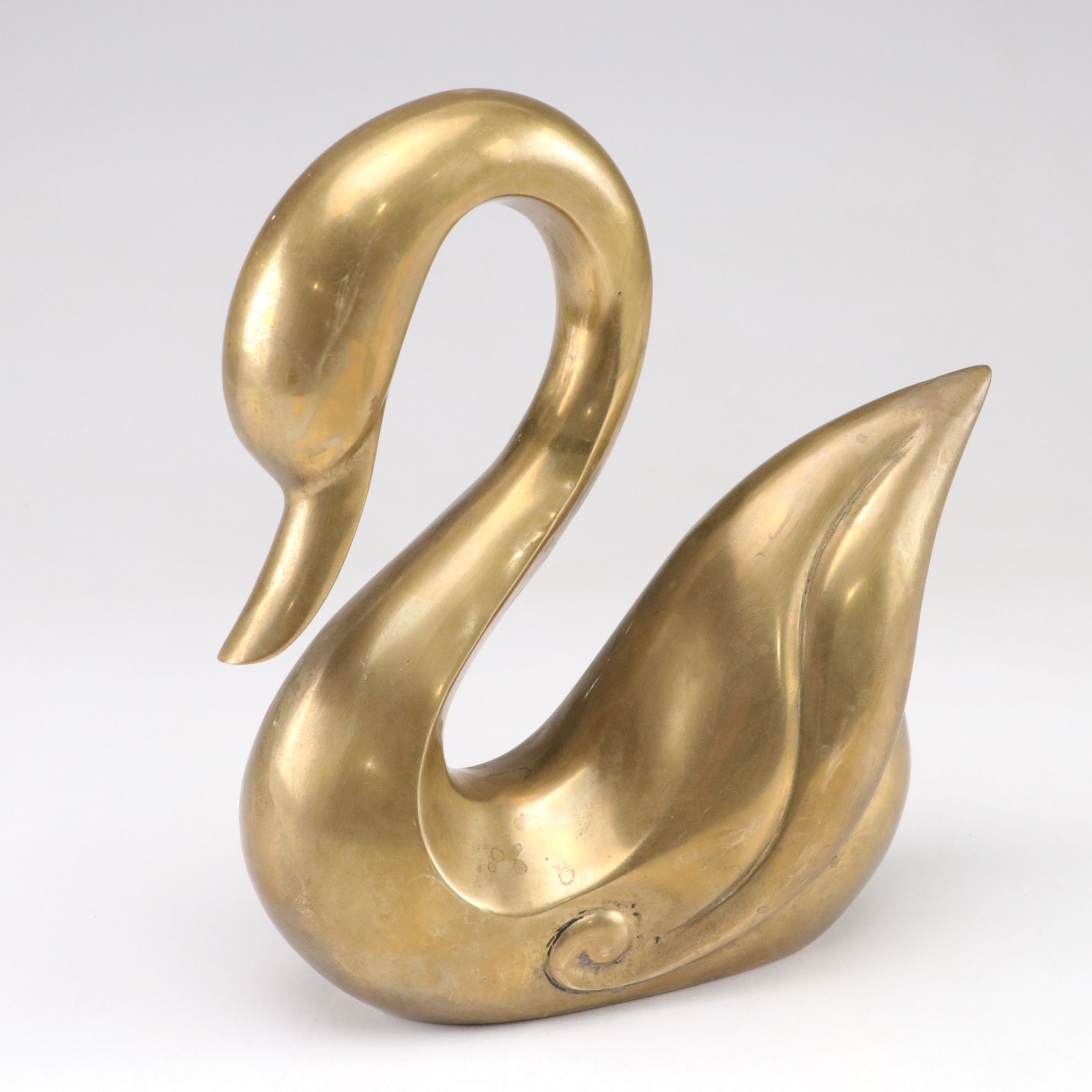 Mid Century Modern Brass Swan, Ducks, and Geese