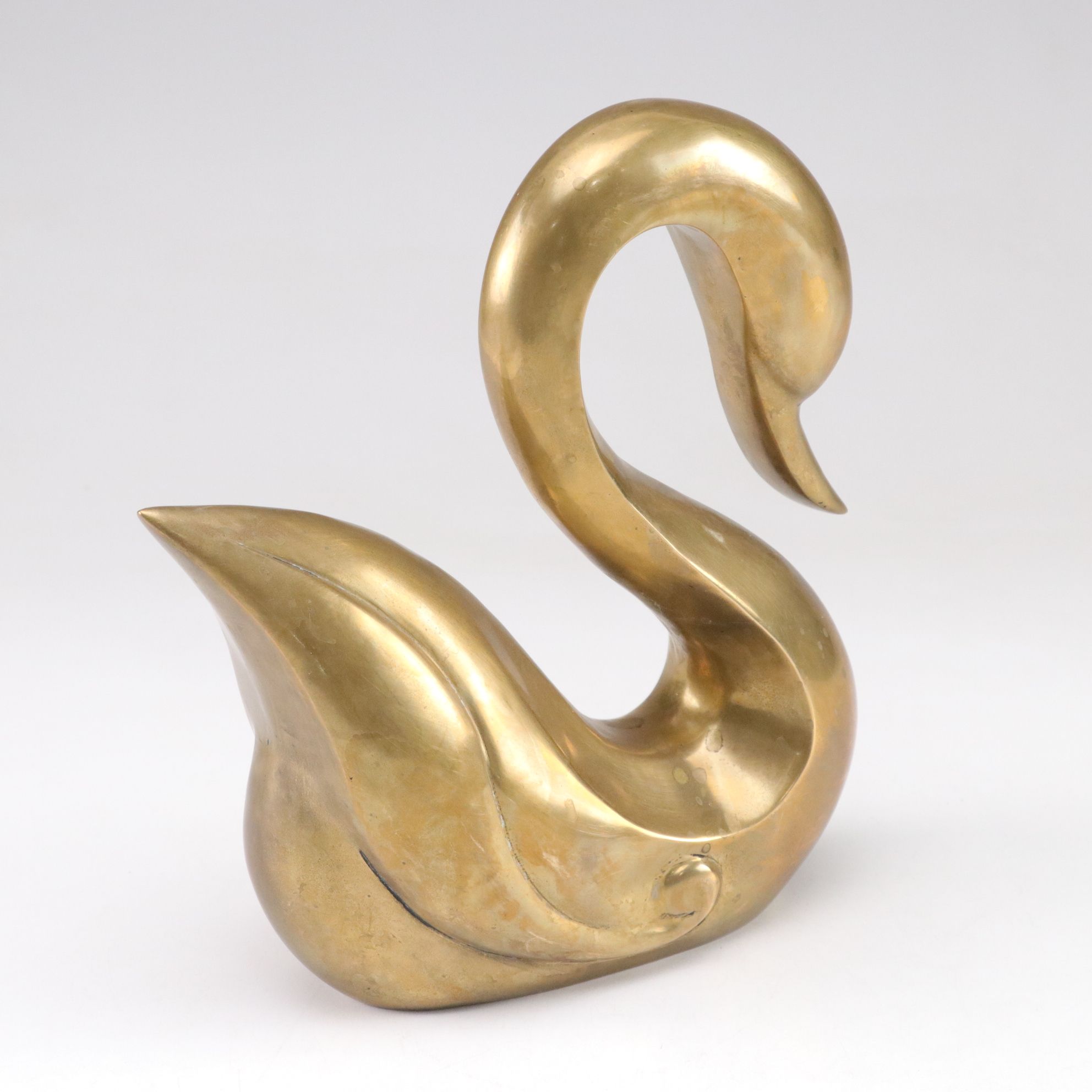 Mid Century Modern Brass Swan, Ducks, and Geese
