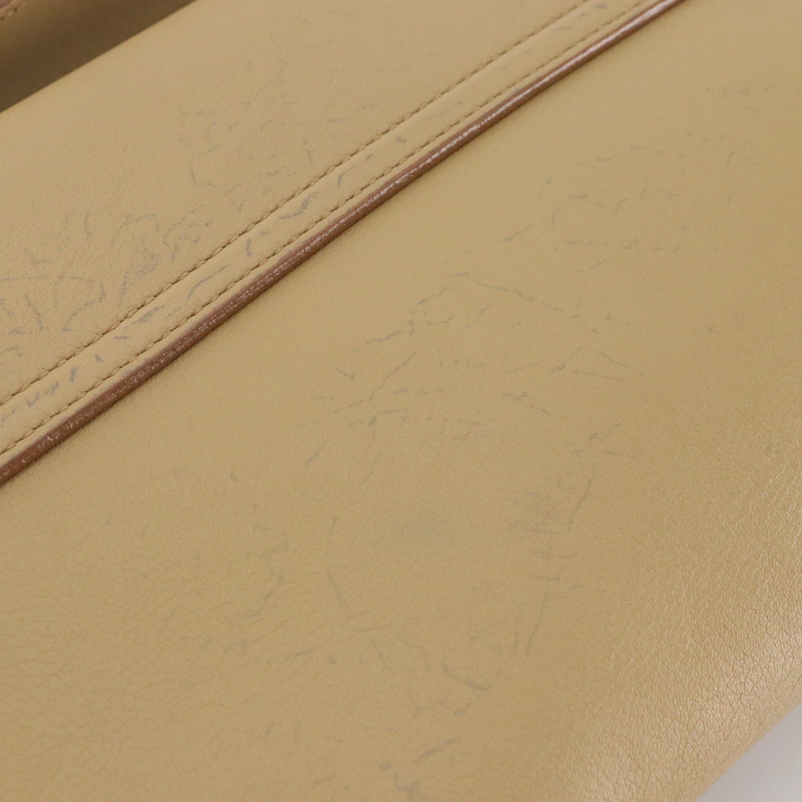 Salvatore Ferragamo Small Gancini Flap Shoulder Bag in Beige Calfskin Leather
