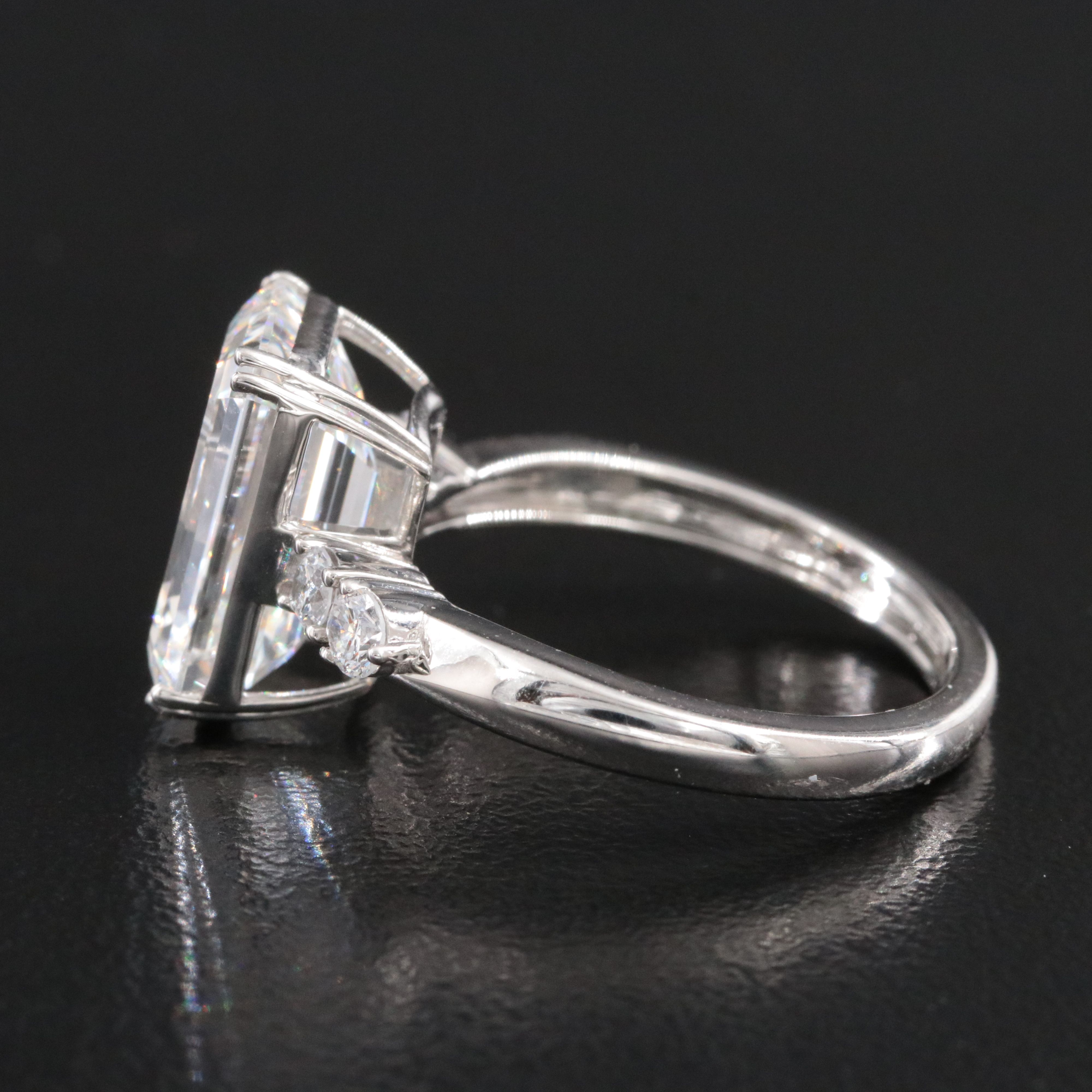 Platinum 5.85 CTW Lab Grown Diamond Ring with IGI Report