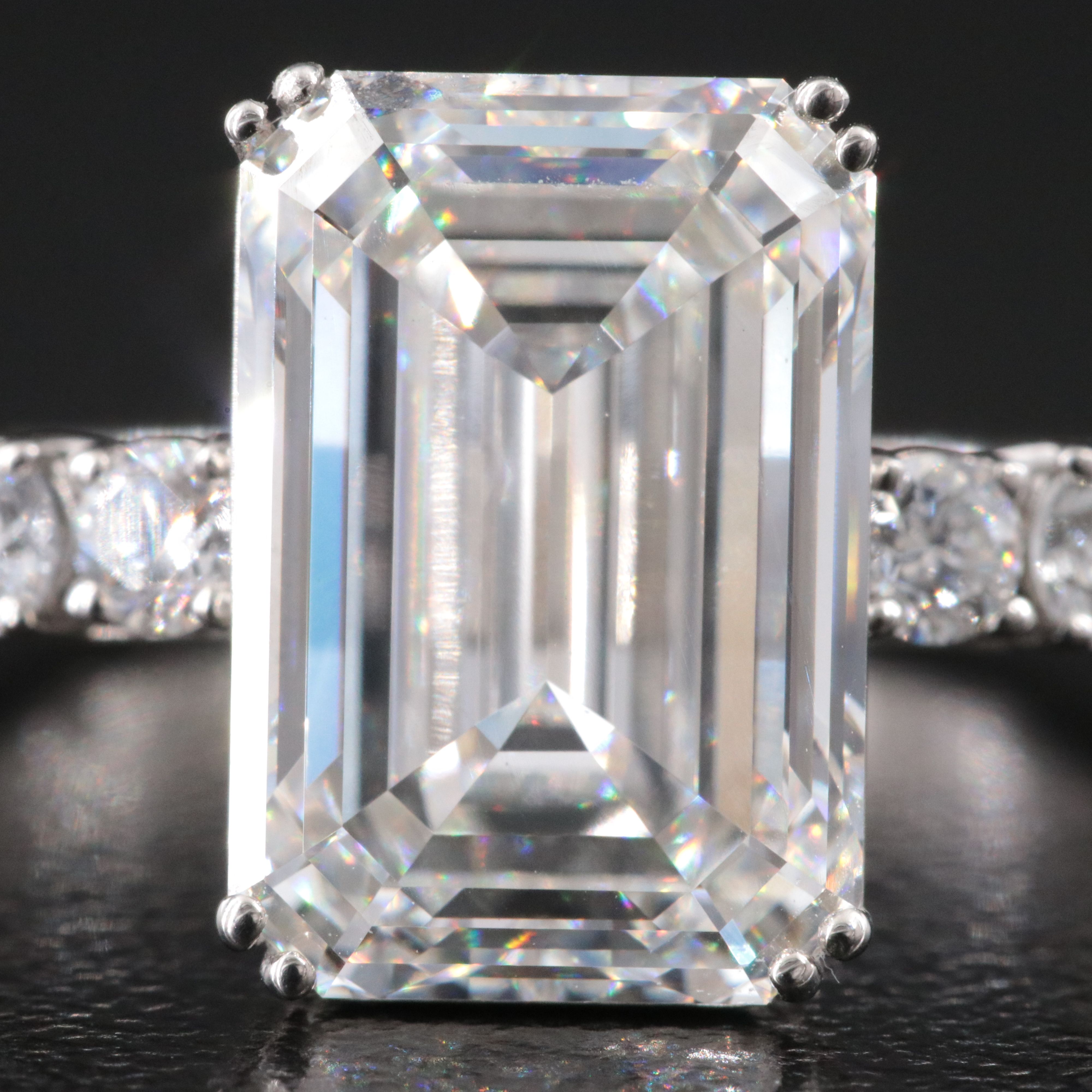 Platinum 5.85 CTW Lab Grown Diamond Ring with IGI Report