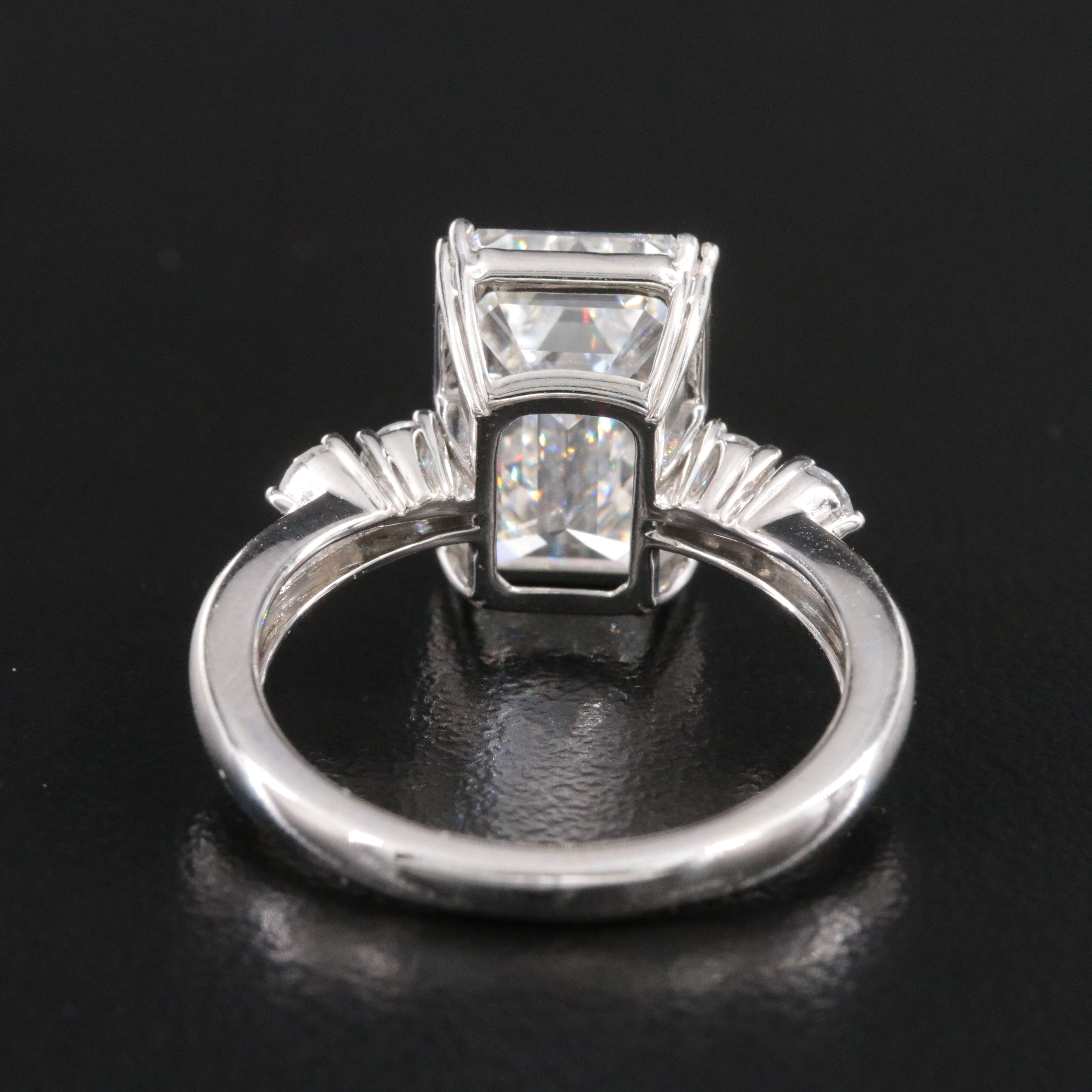 Platinum 5.85 CTW Lab Grown Diamond Ring with IGI Report