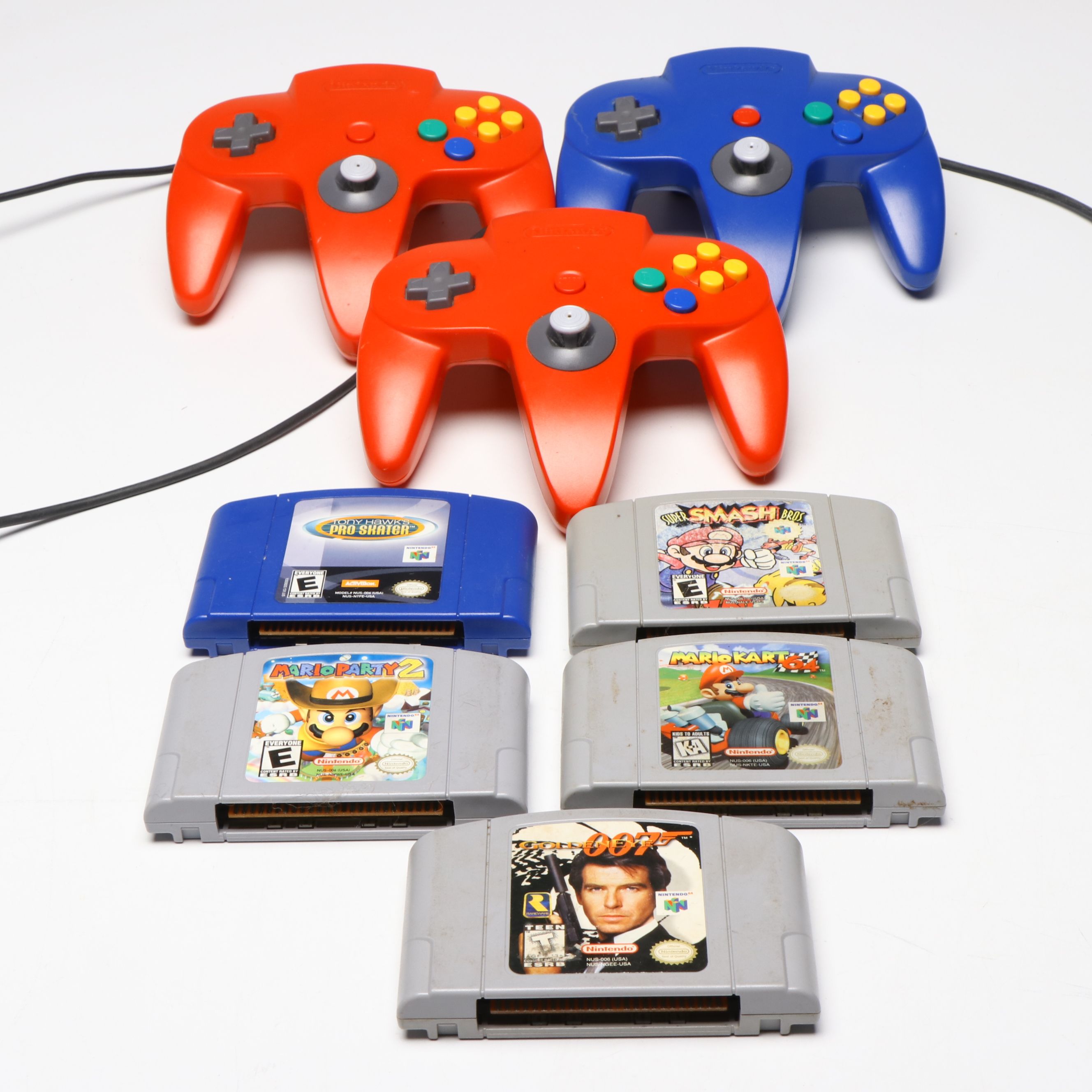 Nintendo 64 "Super Smash Bros," "Mario Kart 64" and More Games and Controllers