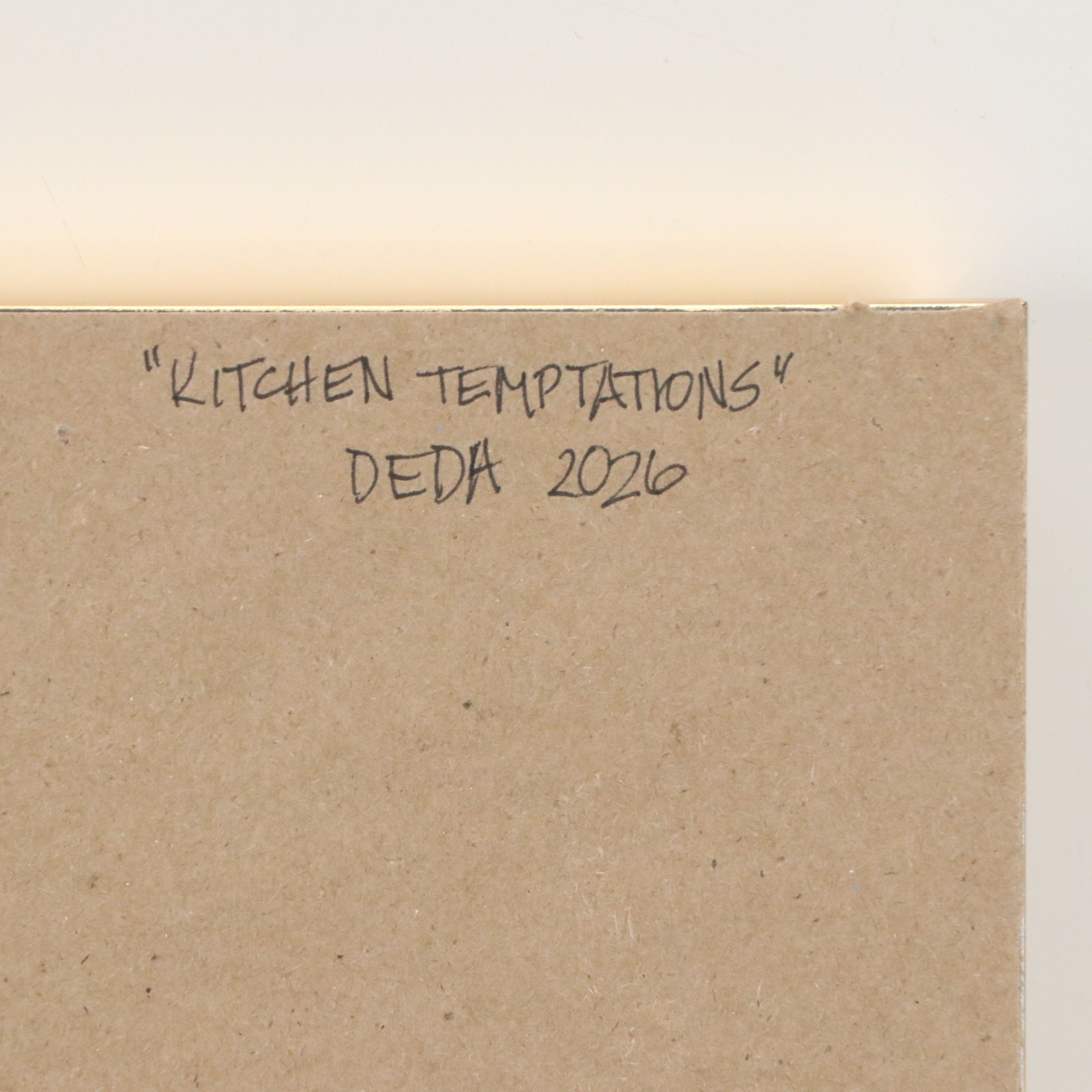 Adam Deda Dog Portrait Oil Painting "Kitchen Temptations," 21st Century