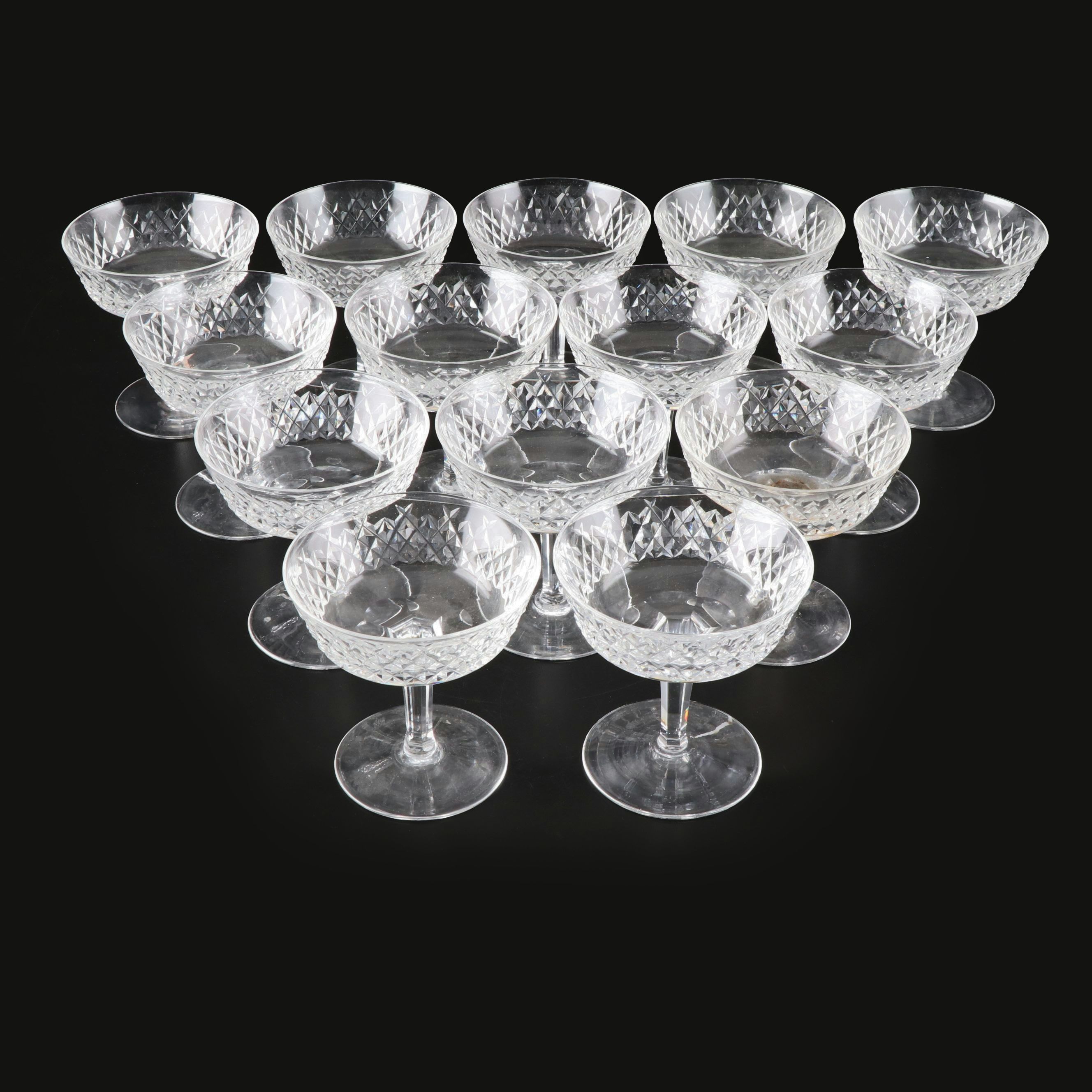 Waterford "Alana" Crystal Champagne Coupes