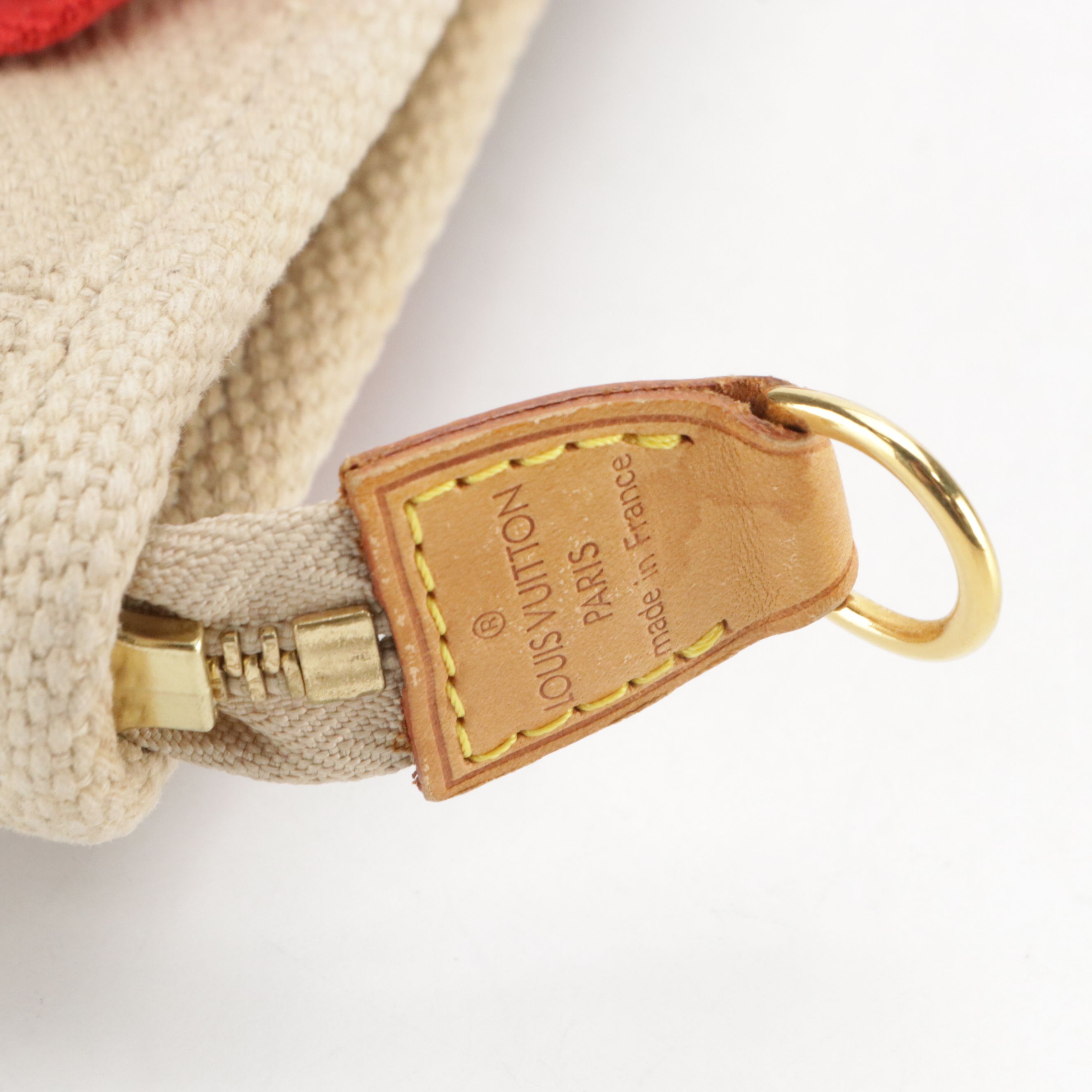 Louis Vuitton Limited Edition Antiguas Cabas PM Bag in Beige and Orange Canvas
