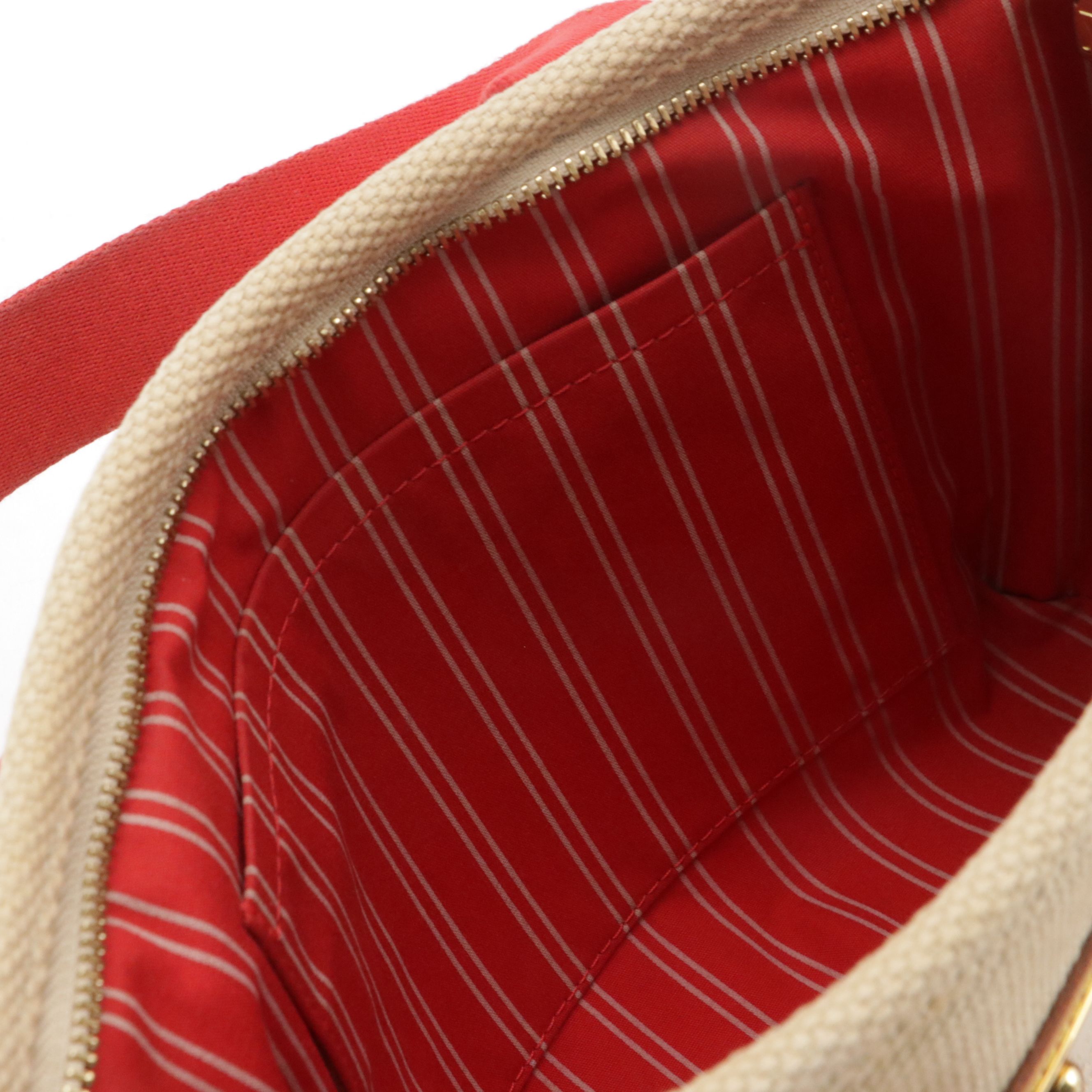 Louis Vuitton Limited Edition Antiguas Cabas PM Bag in Beige and Orange Canvas