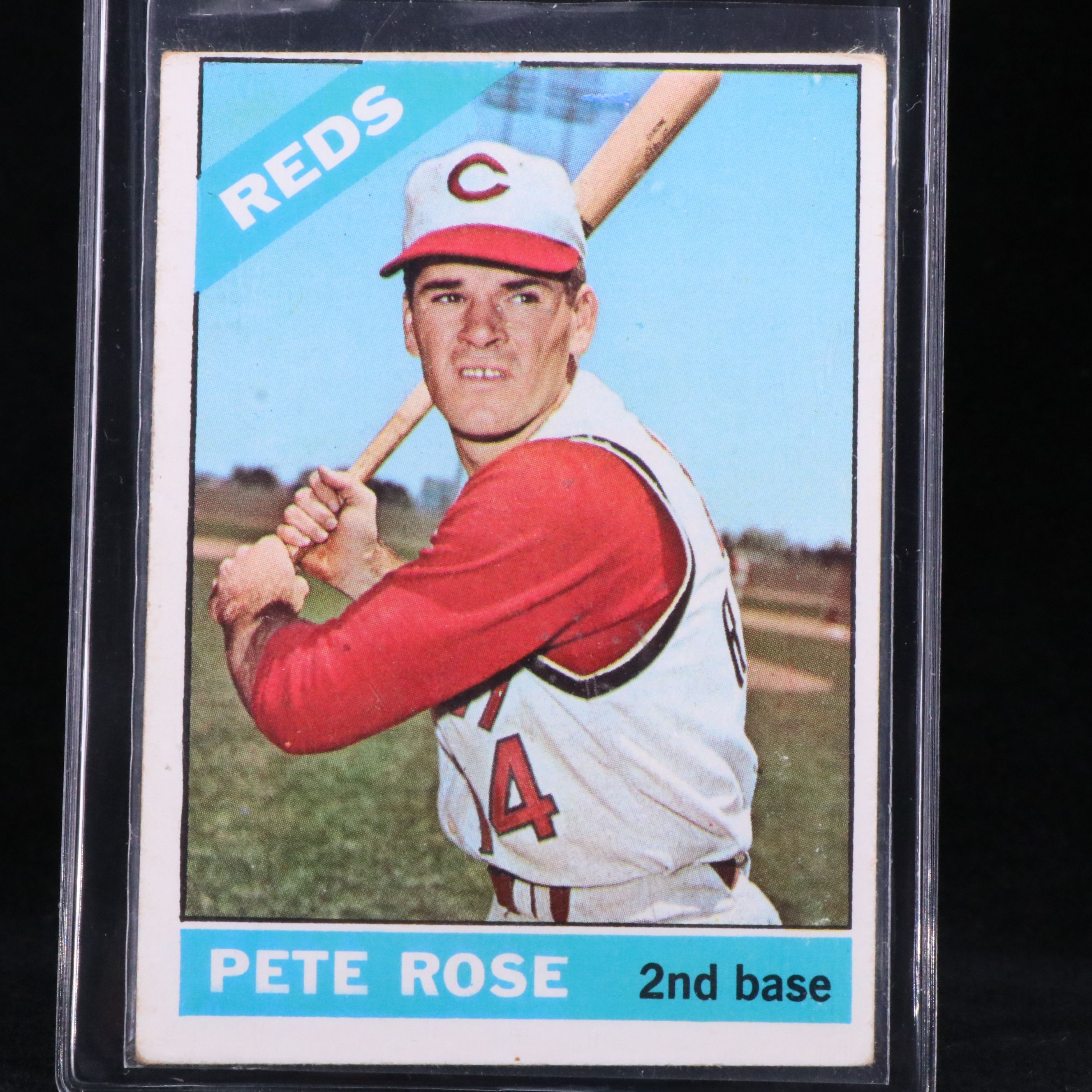 1966 Topps Pete Rose Cincinnati Reds Baseball Card