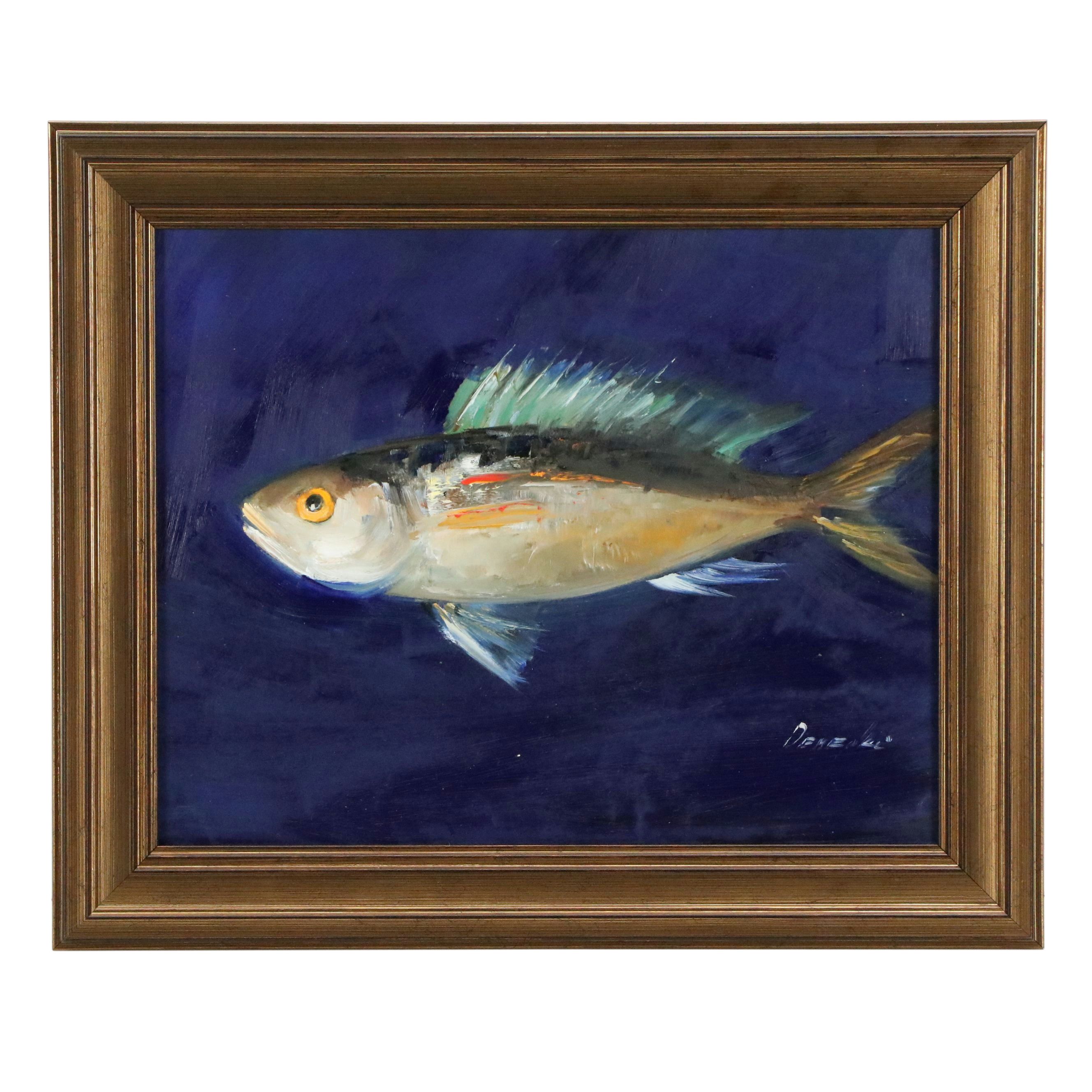 Natalia Demenko Oil Painting of Fish, 2026