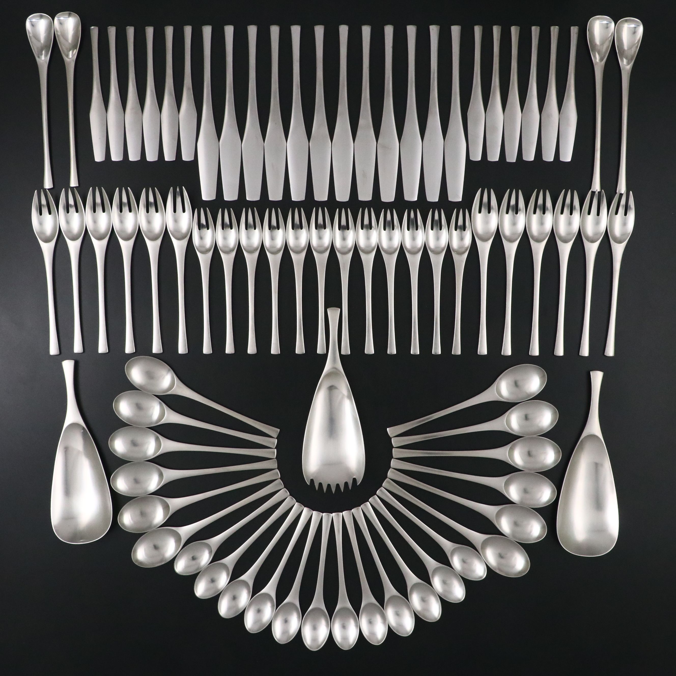 Dansk "Odin" Stainless Steel Flatware, Late 20th Century