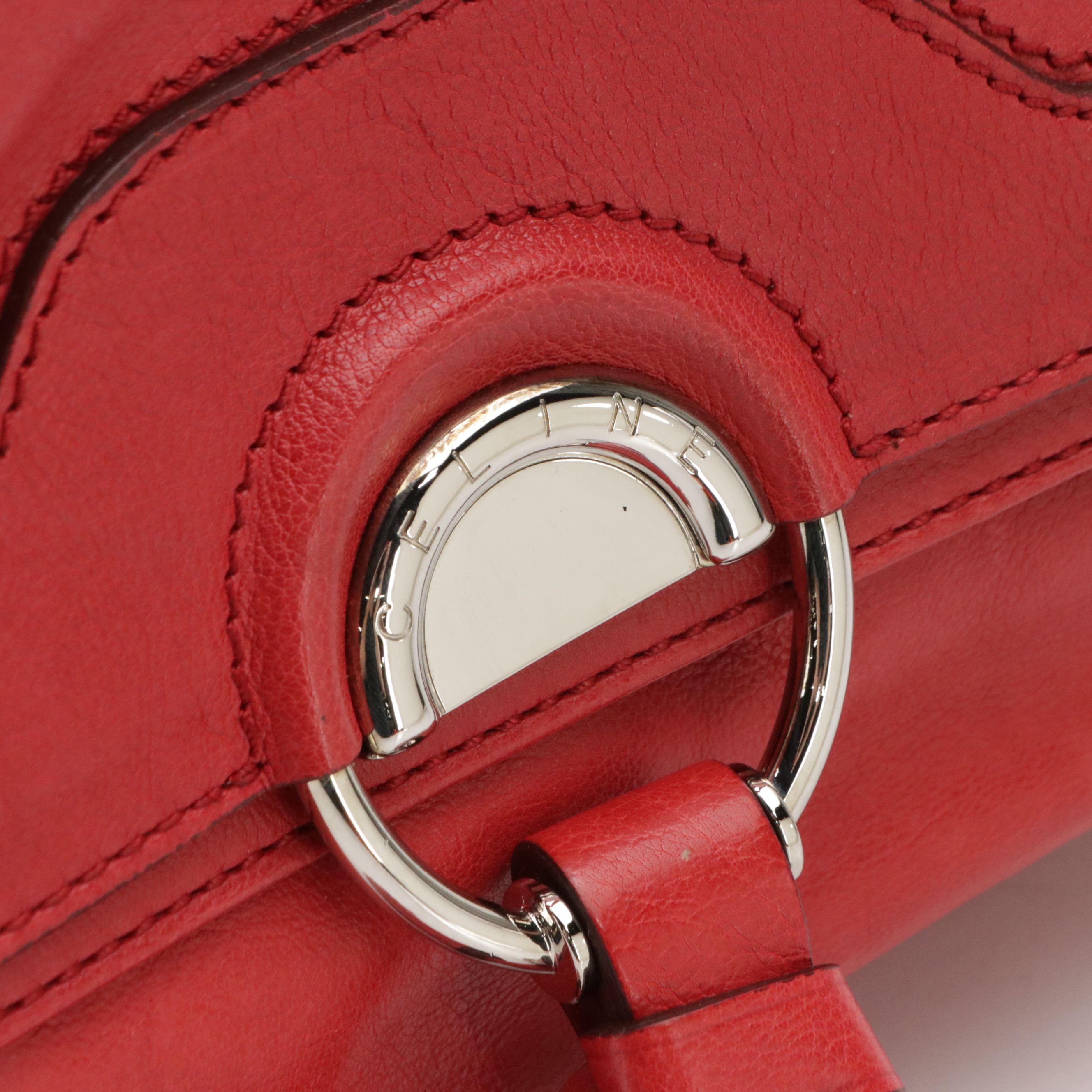Celine Red Grain Leather Tassel Daydream Shoulder Bag