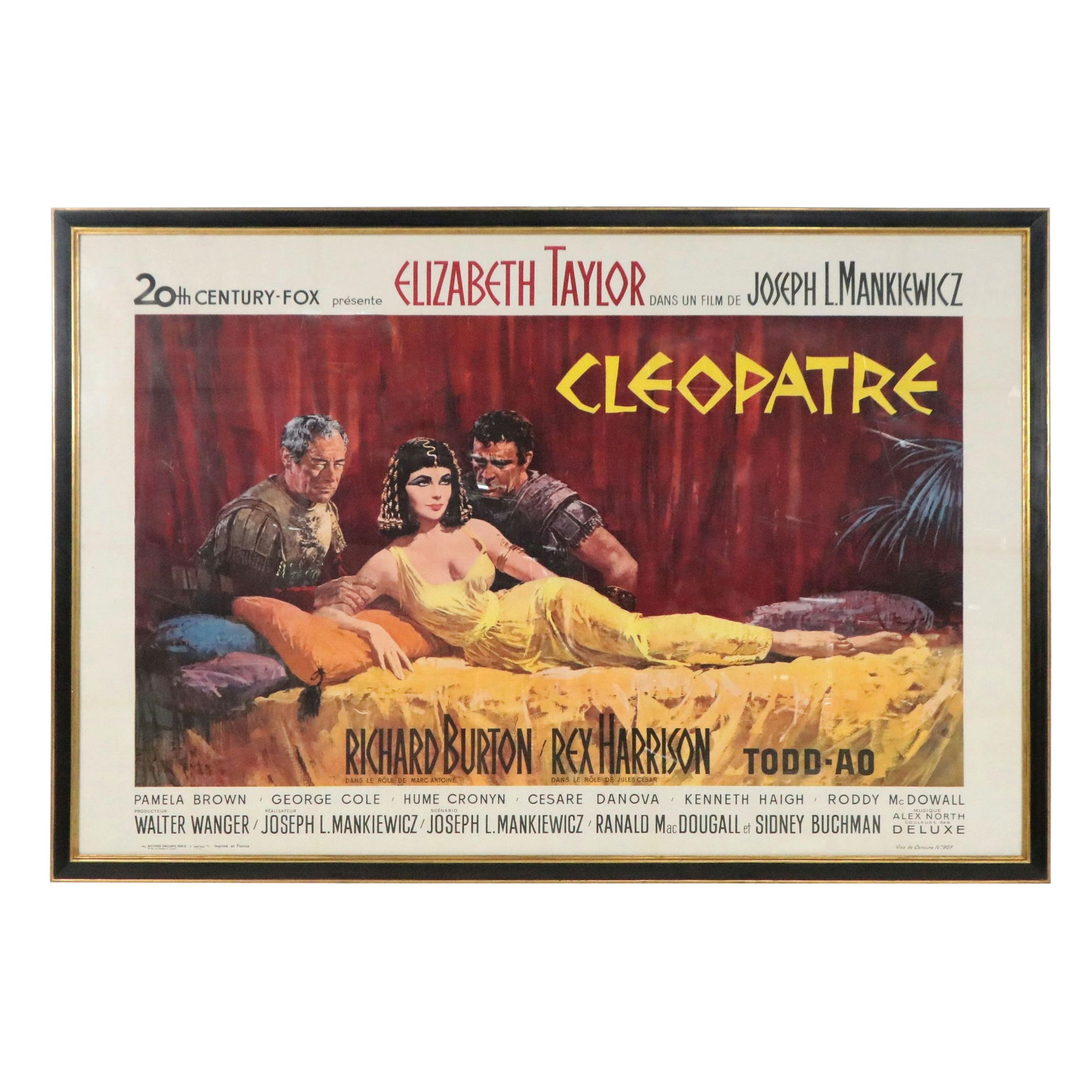 Large-Scale French Language "Cleopatra" Movie Poster After Howard Terpning, 1963