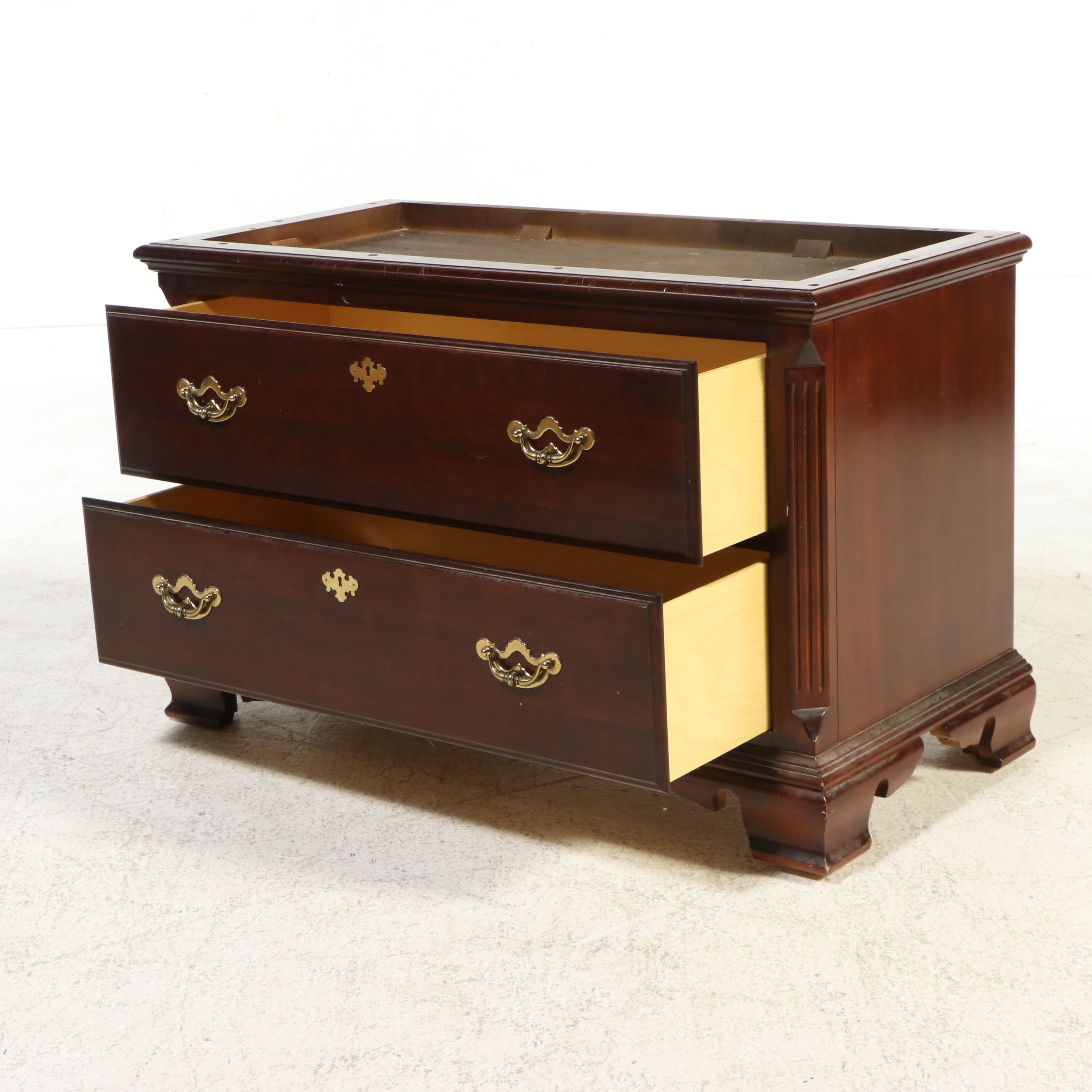 Thomasville Chippendale Style Two-Piece Armoire, Late 20th Century