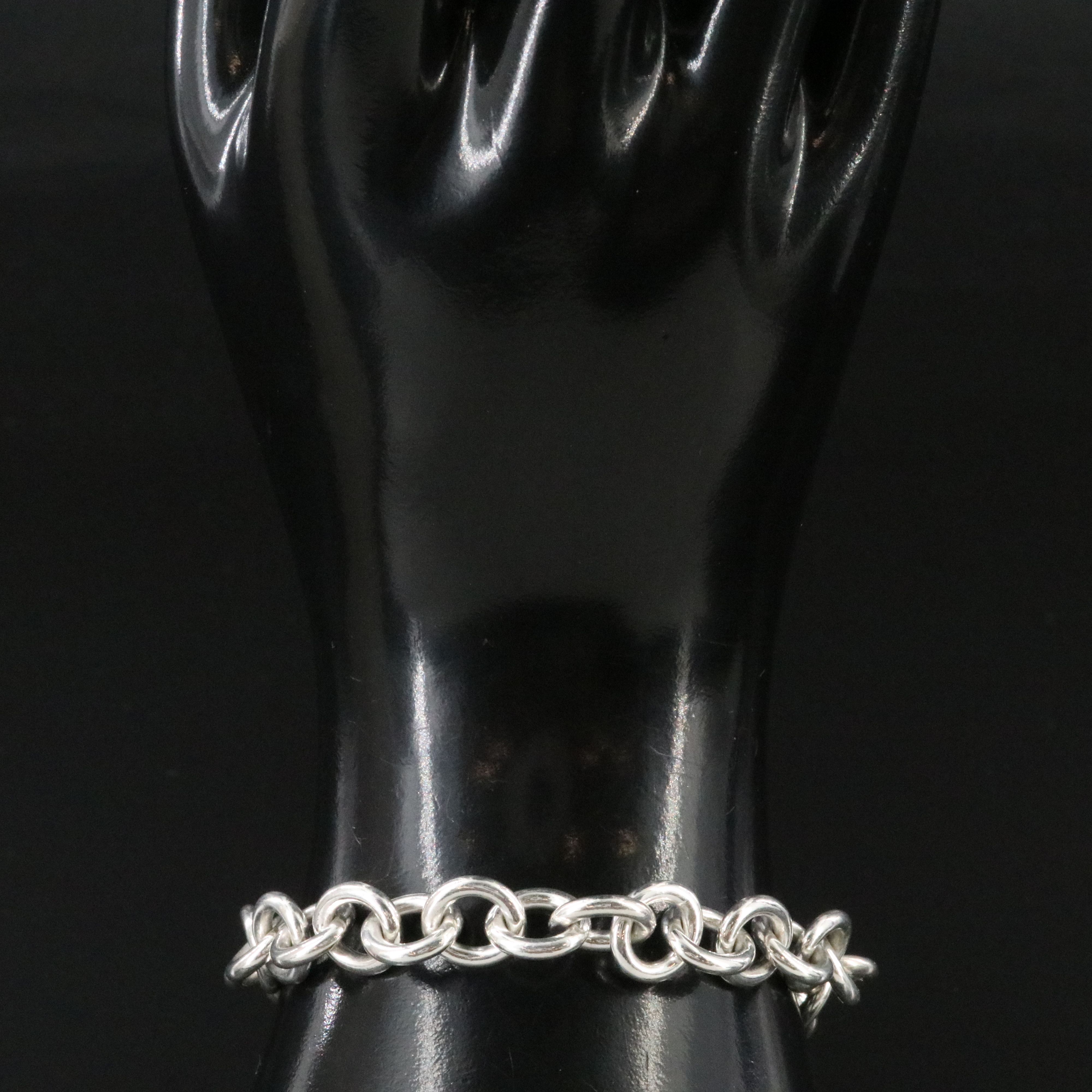 Tiffany & Co. Sterling Heart Tag Toggle Charm Bracelet