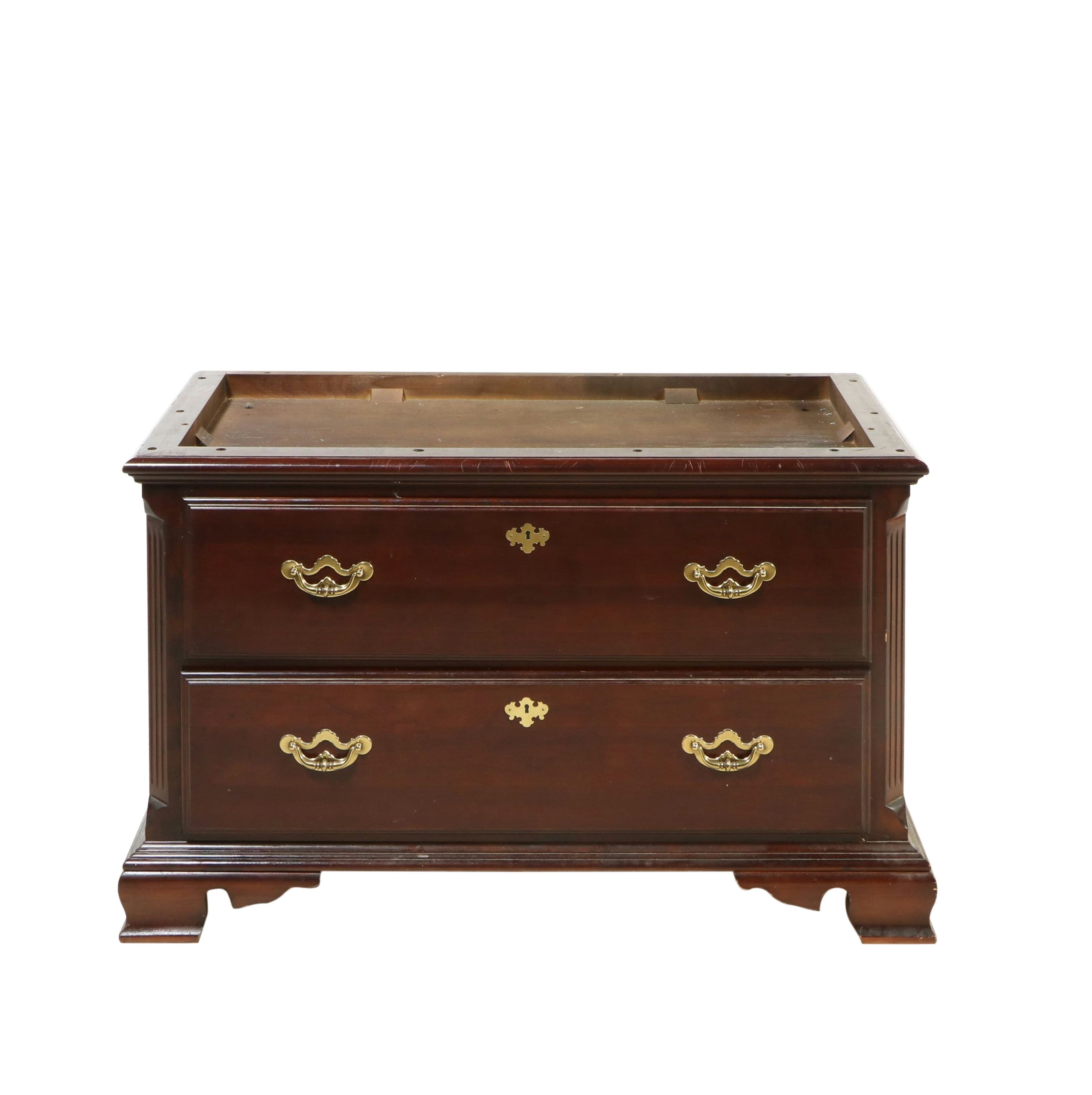 Thomasville Chippendale Style Two-Piece Armoire, Late 20th Century