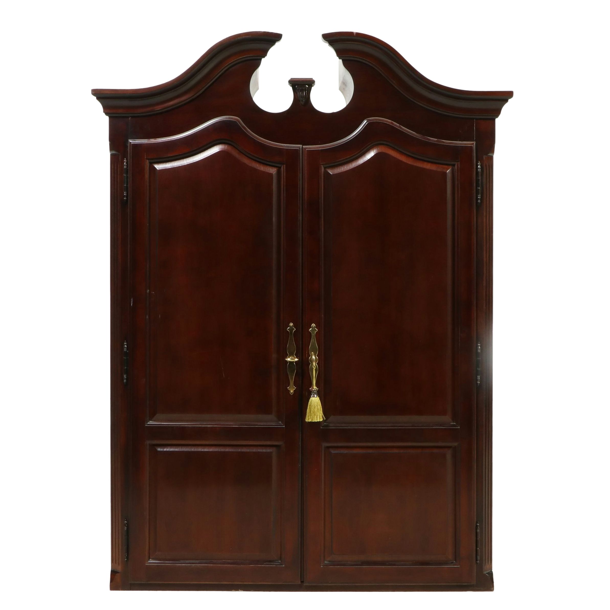 Thomasville Chippendale Style Two-Piece Armoire, Late 20th Century