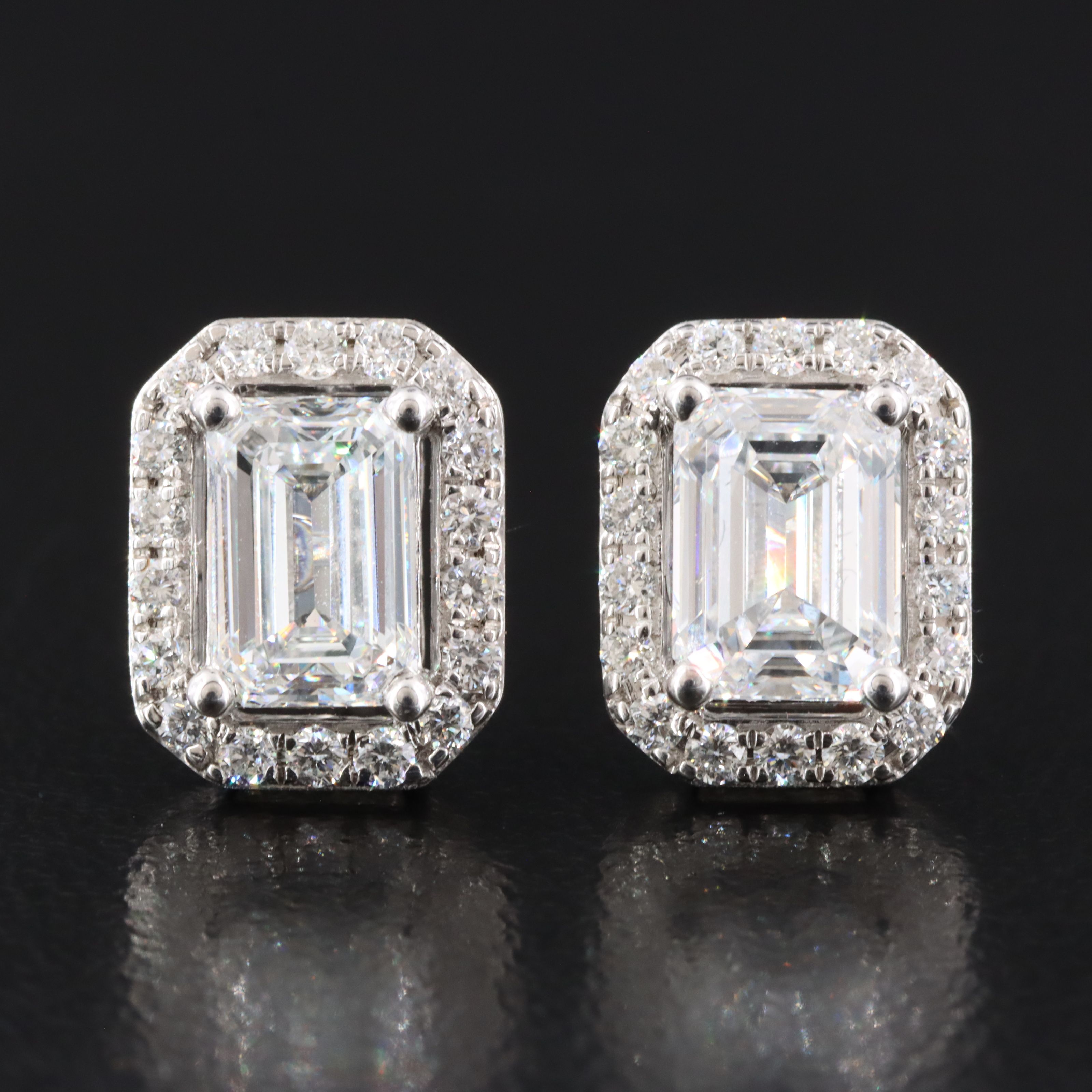 14K 2.47 CTW Lab Grown Diamond Earrings