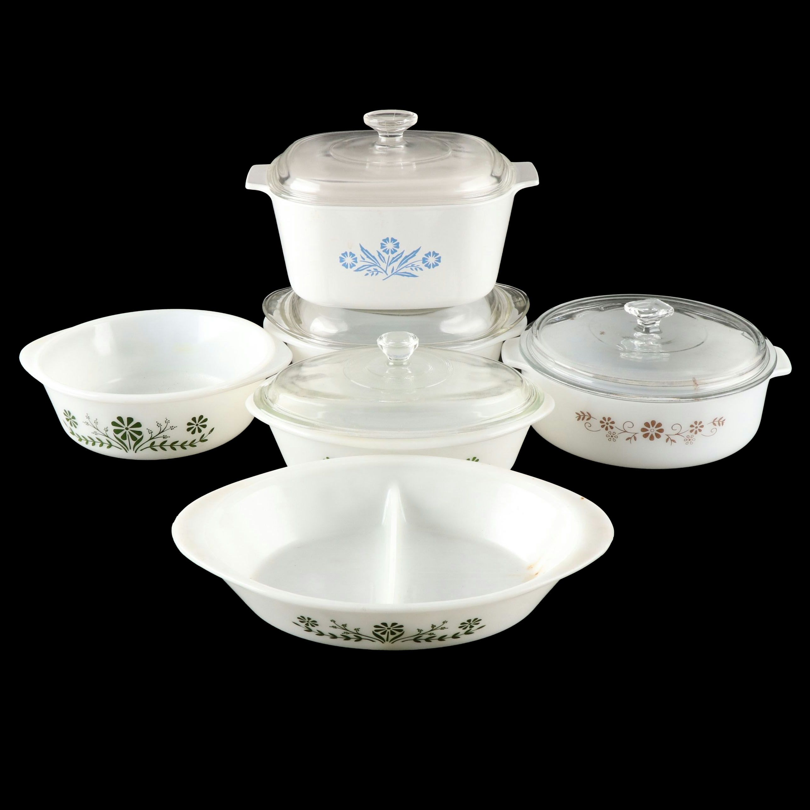 Glasbake, Pyr-O-Rey and Corning Ware Vintage Bakeware