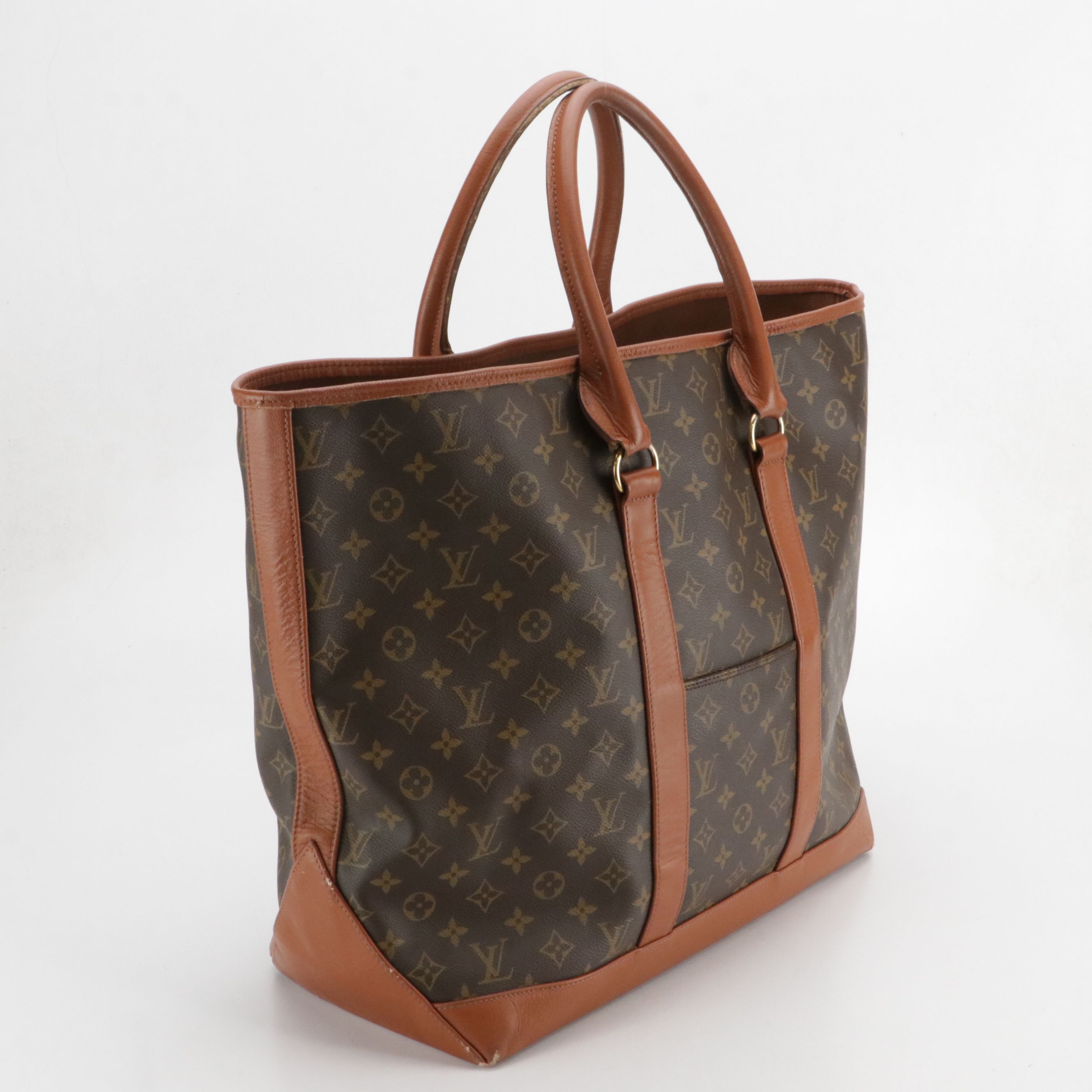 Louis Vuitton Sac Weekend GM Tote Bag in Monogram Canvas and Leather, Vintage