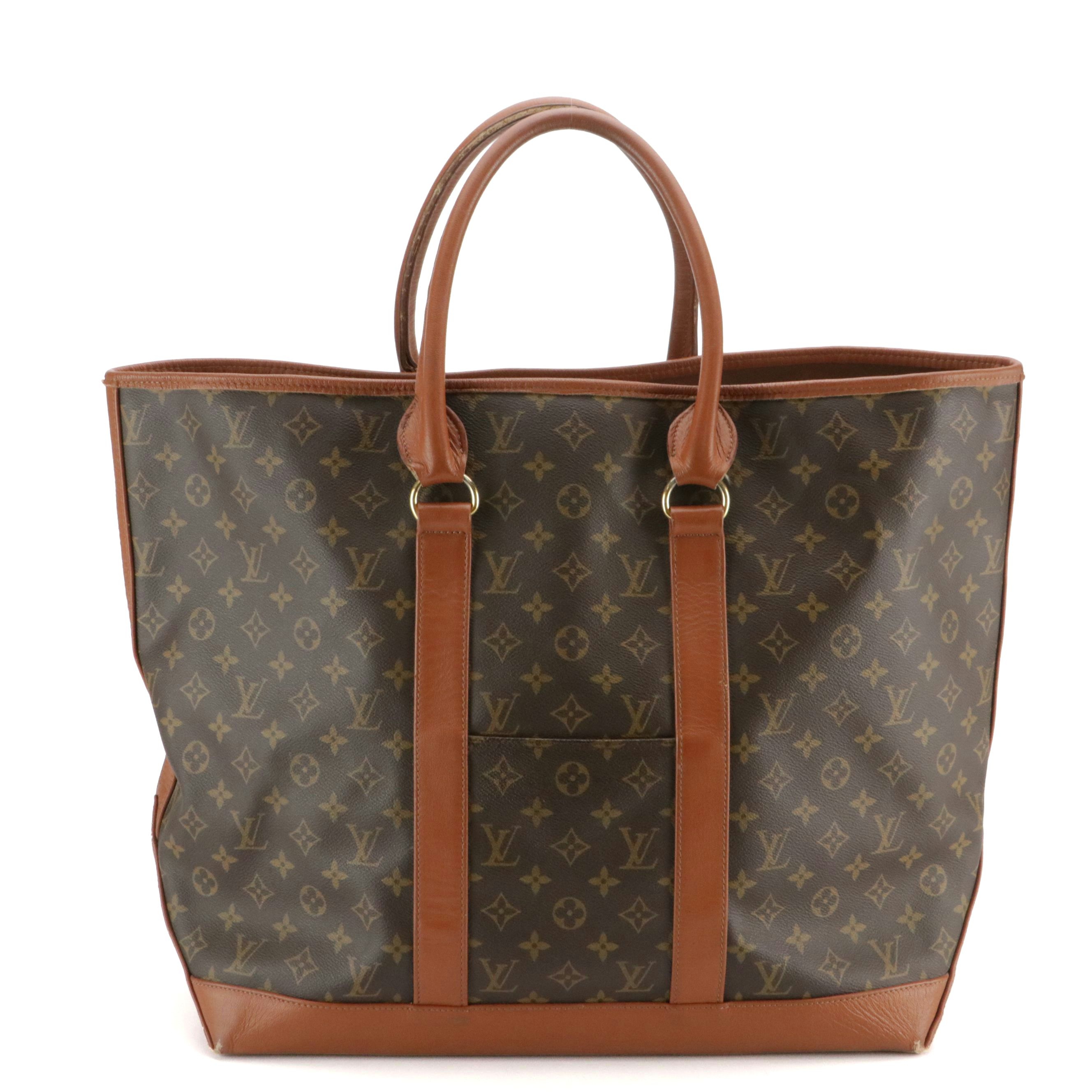 Louis Vuitton Sac Weekend GM Tote Bag in Monogram Canvas and Leather, Vintage