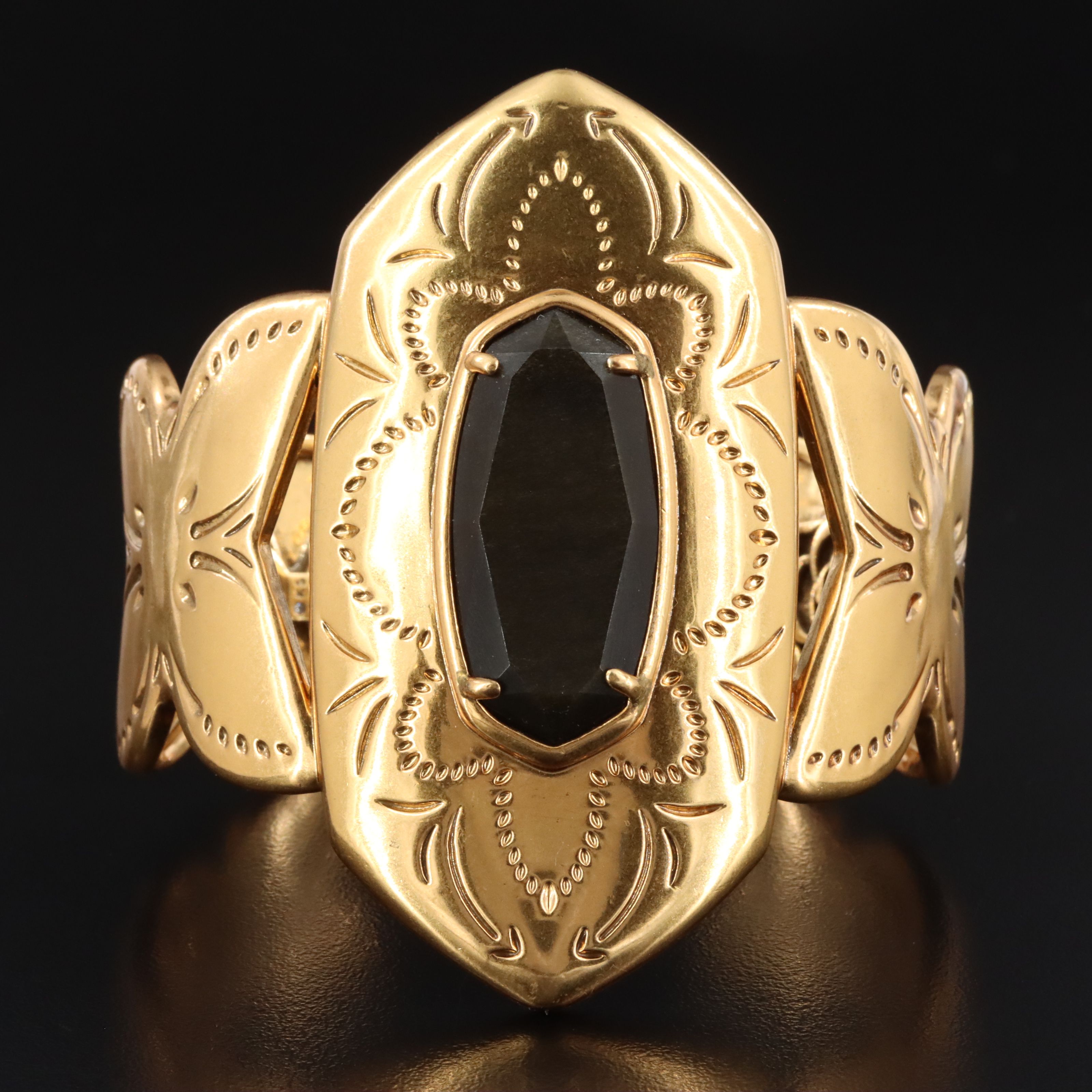 Kendra Scott Obsidian Floral Cuff