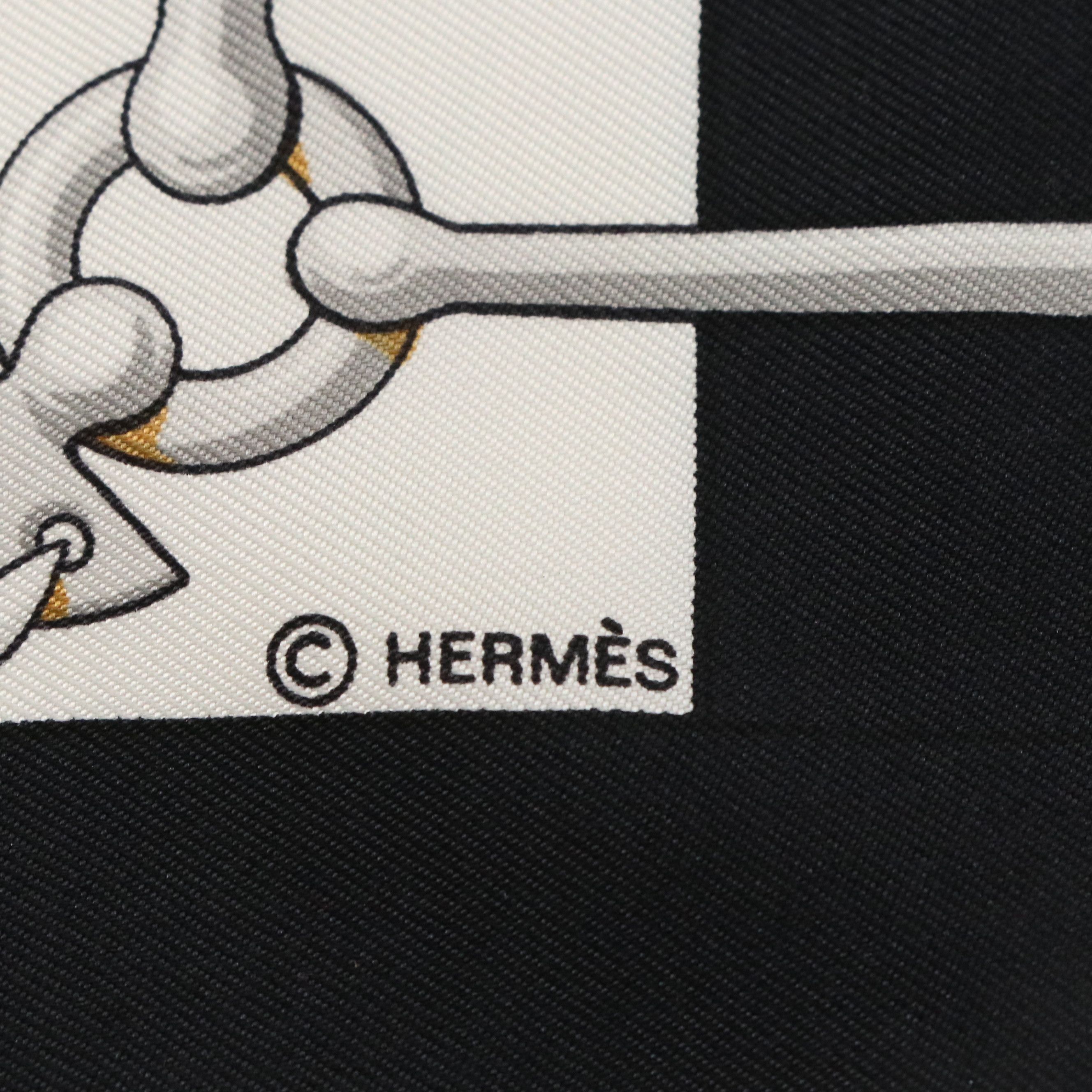 Hermès "Cliquetis" Silk Twill Scarf 90