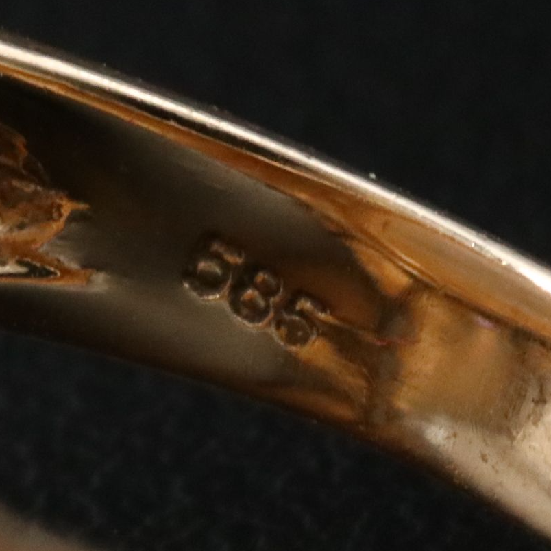 14K Pearl and Diamond Ring