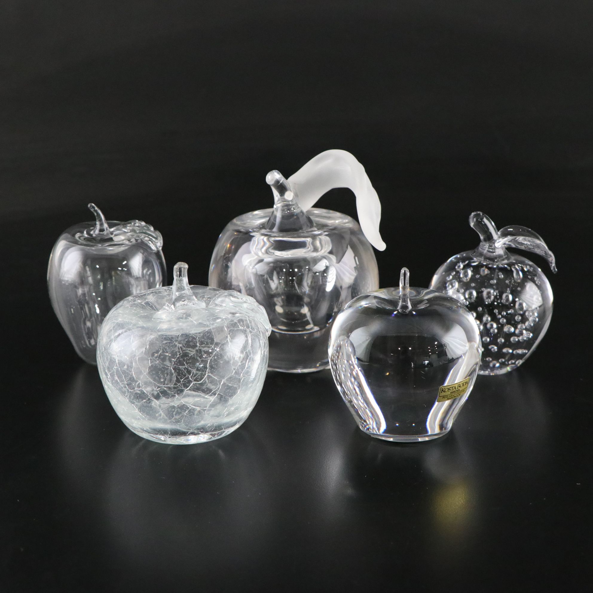 Kosta Boda, Other Crystal and Glass Apple Paperweights
