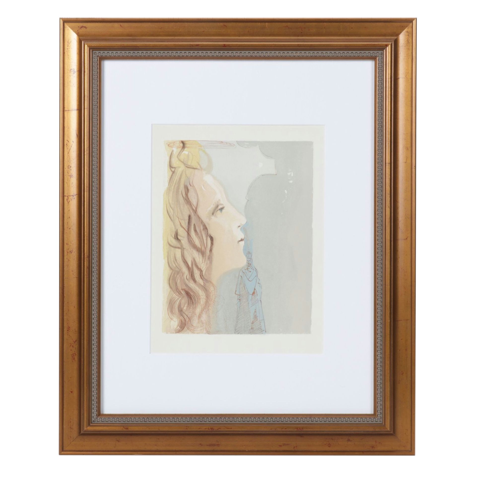 Salvador Dalí Wood Engraving "La plus grande beauté de Béatrice", 1960 - 1964