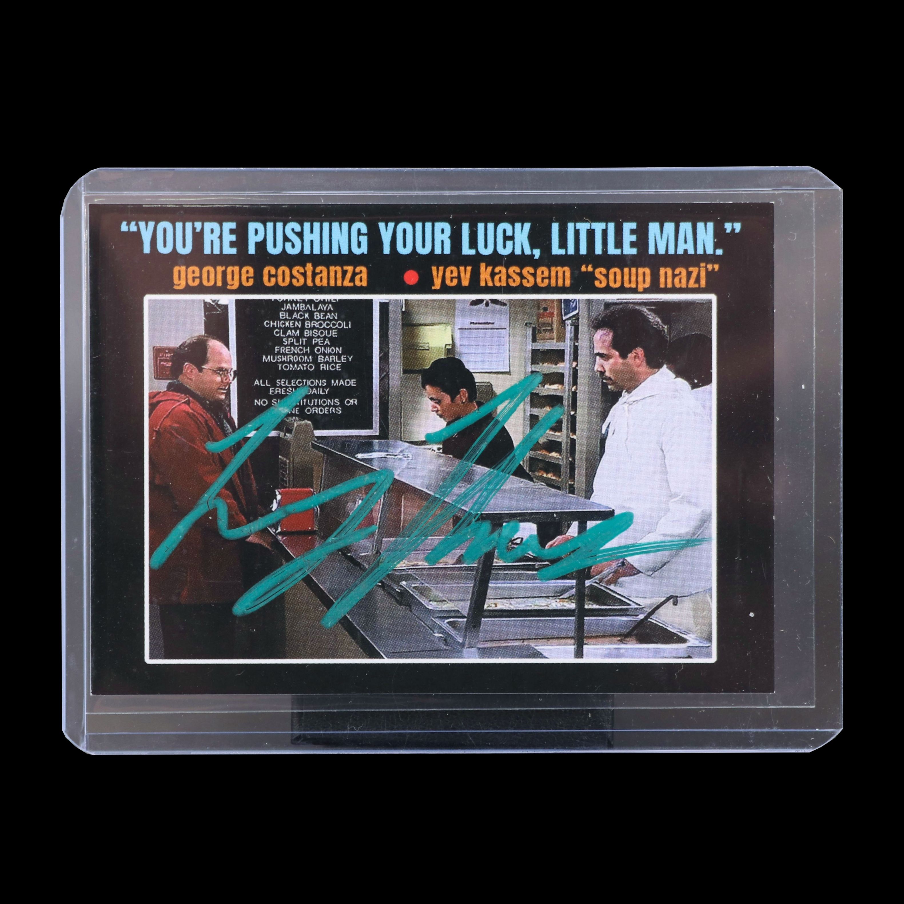 Larry Thomas Signed “Seinfeld” Custom Trading Card, JSA