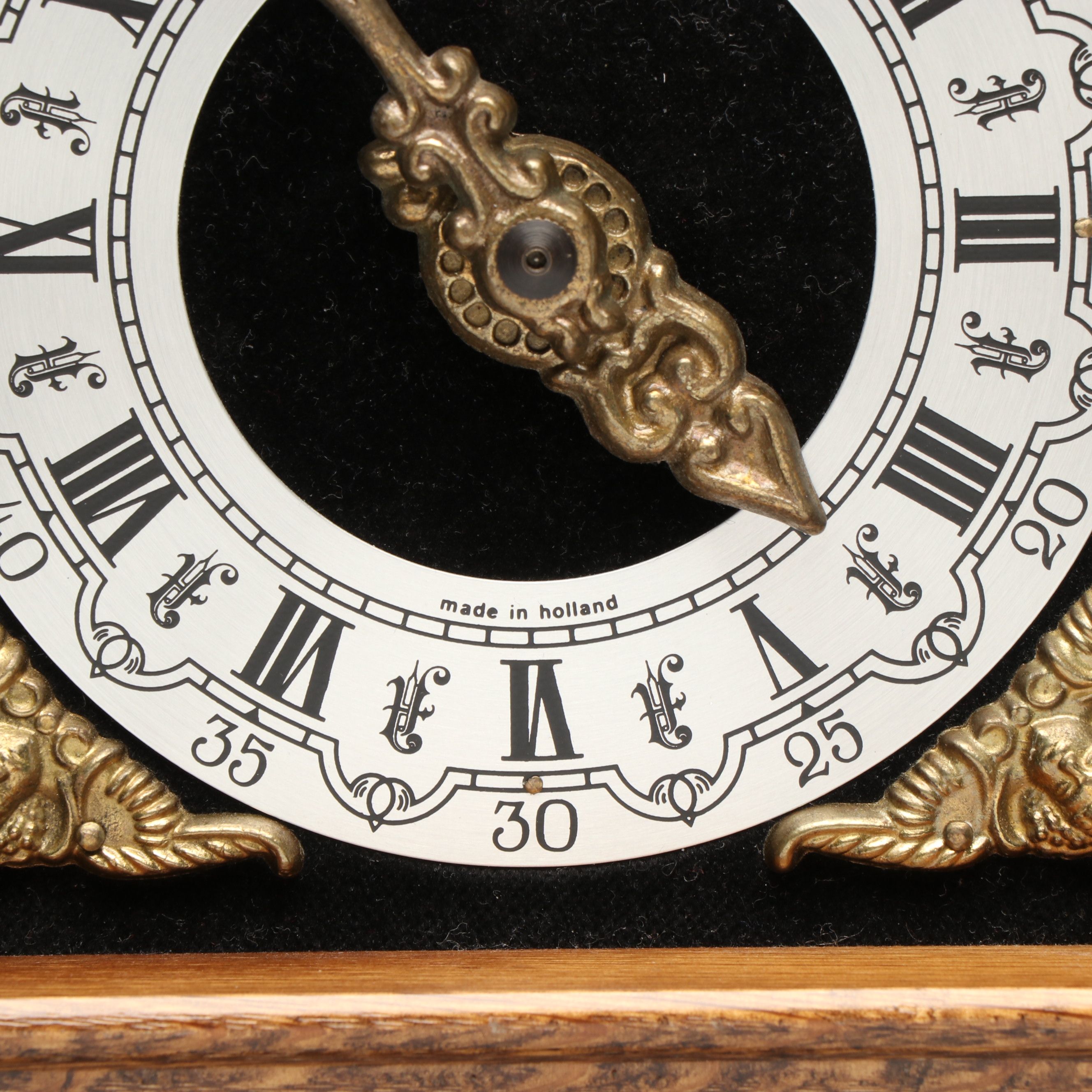 Franz Hermle Zaanse Wood Wall Clock with Brass Atlas Figure