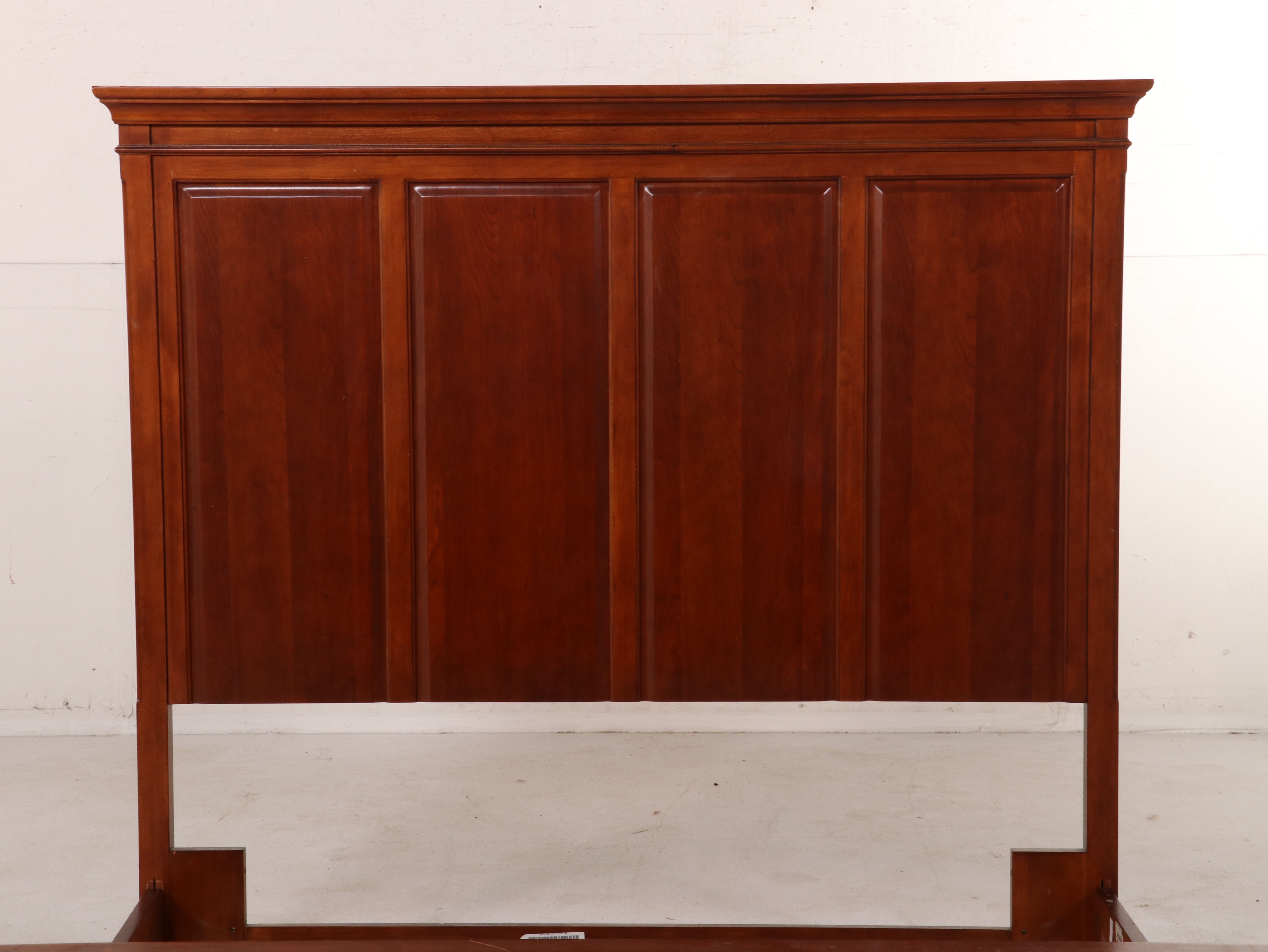 Cherry Panel Queen Size Bed Frame, Late 20th Century