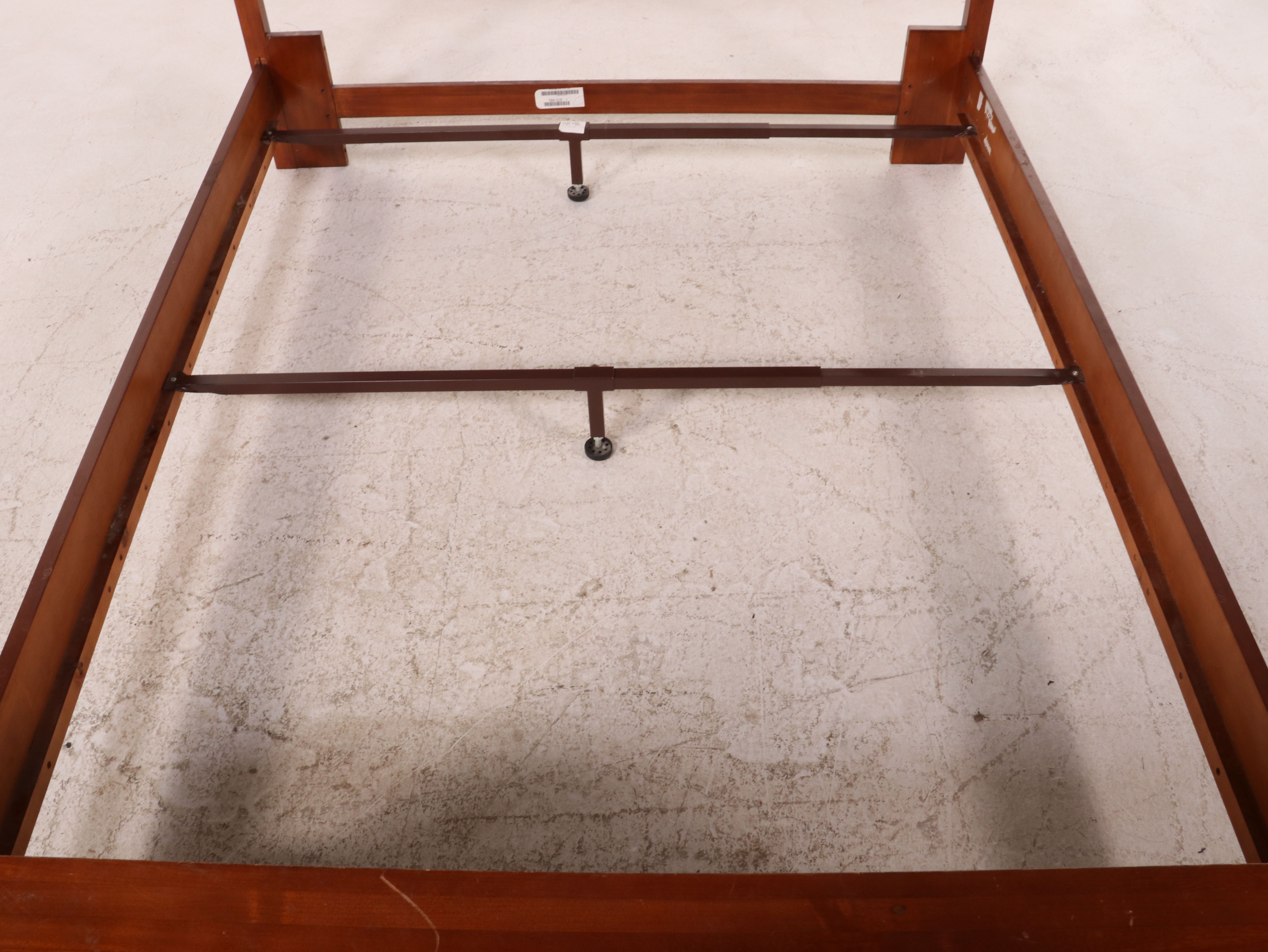 Cherry Panel Queen Size Bed Frame, Late 20th Century