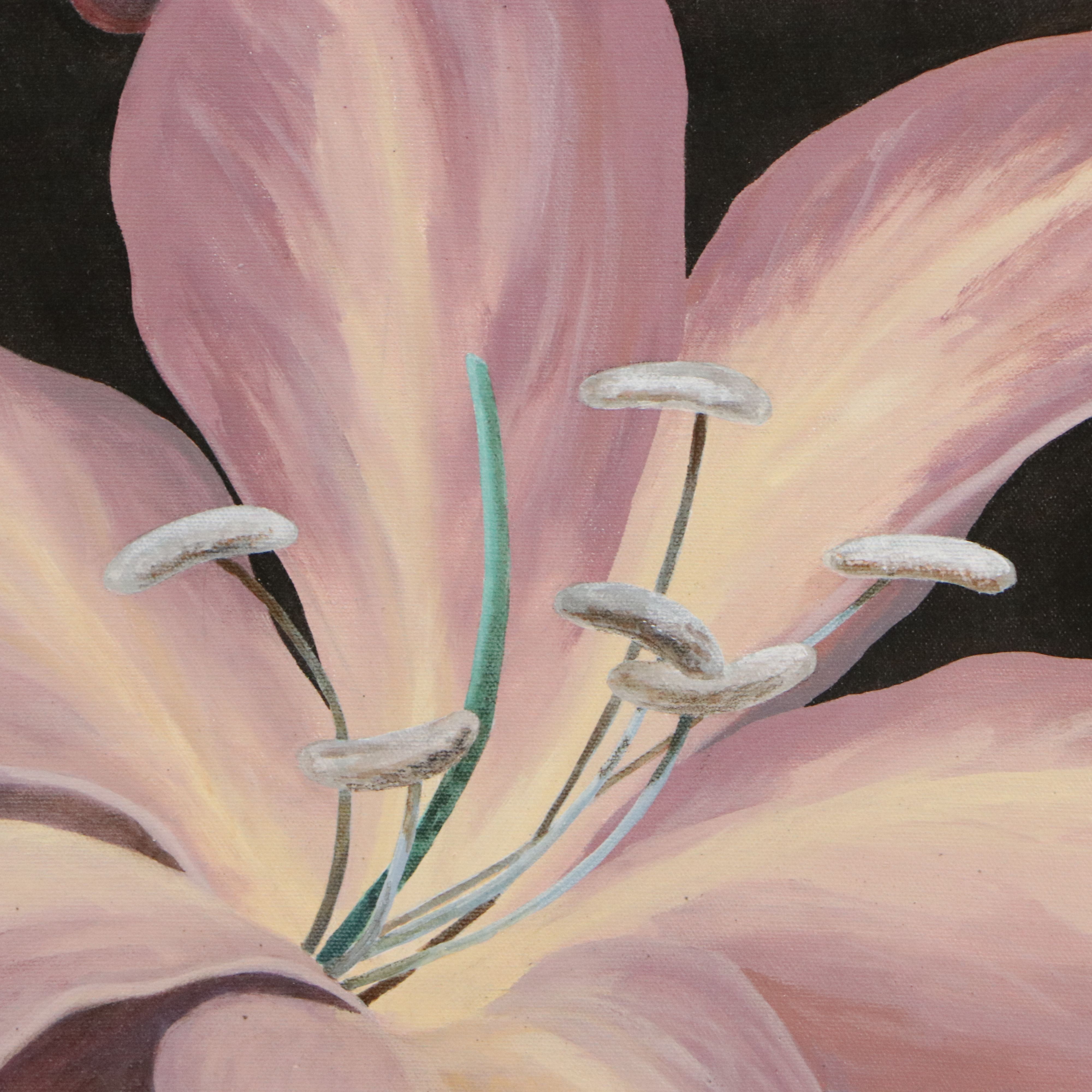 Ellen Norcom Howell Acrylic Paintings of Lilies