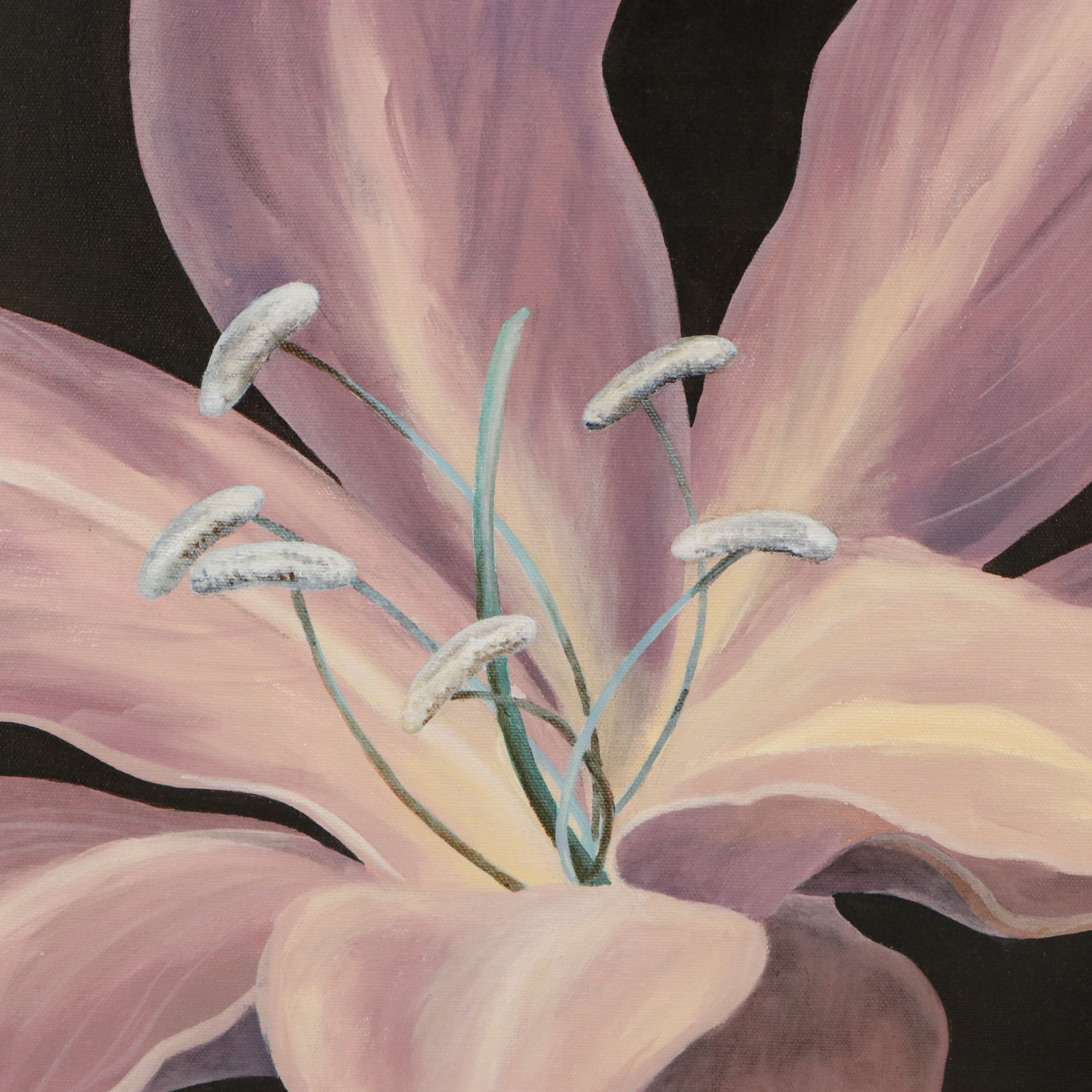 Ellen Norcom Howell Acrylic Paintings of Lilies