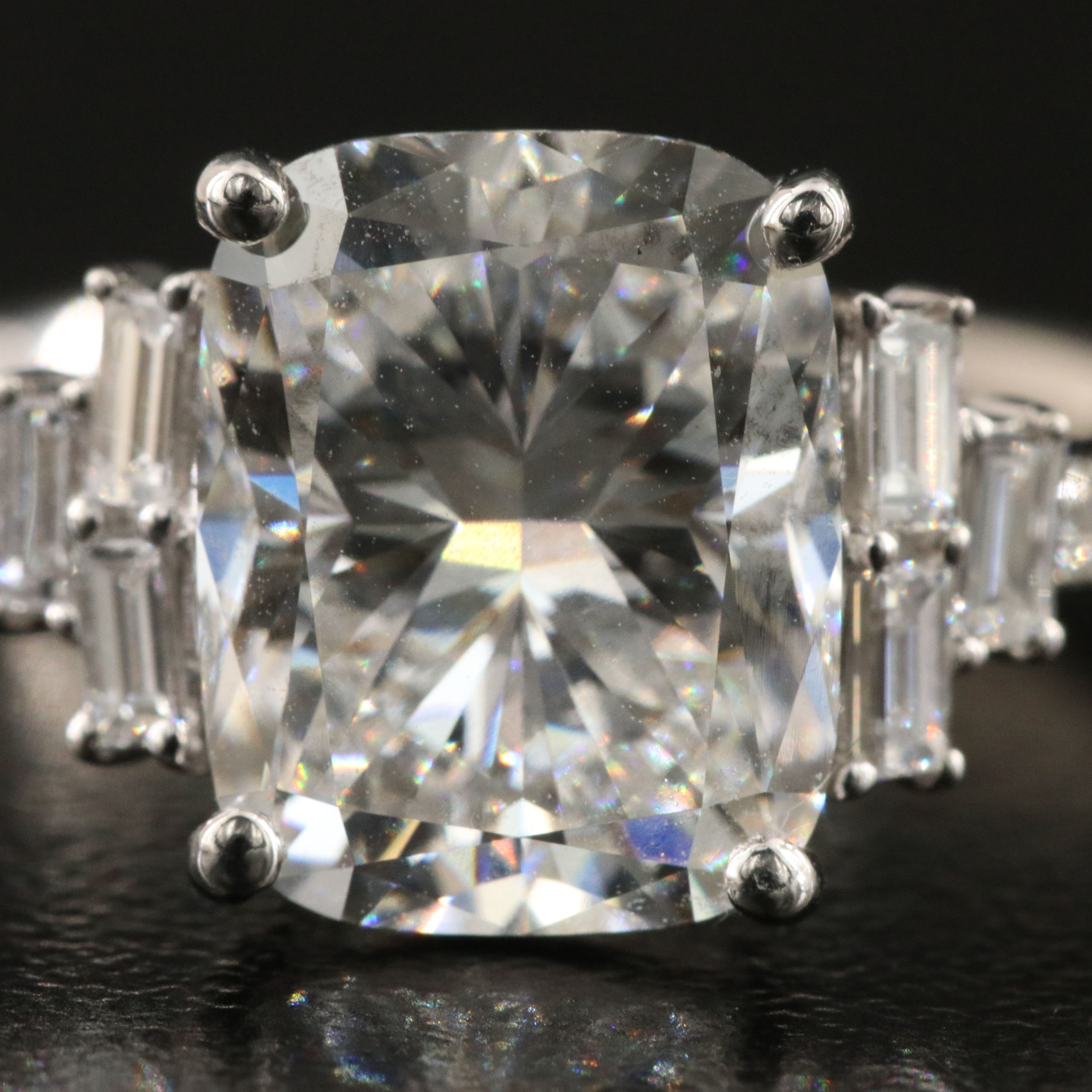 Platinum 4.45 CTW Lab Grown Diamond Ring with IGI Report