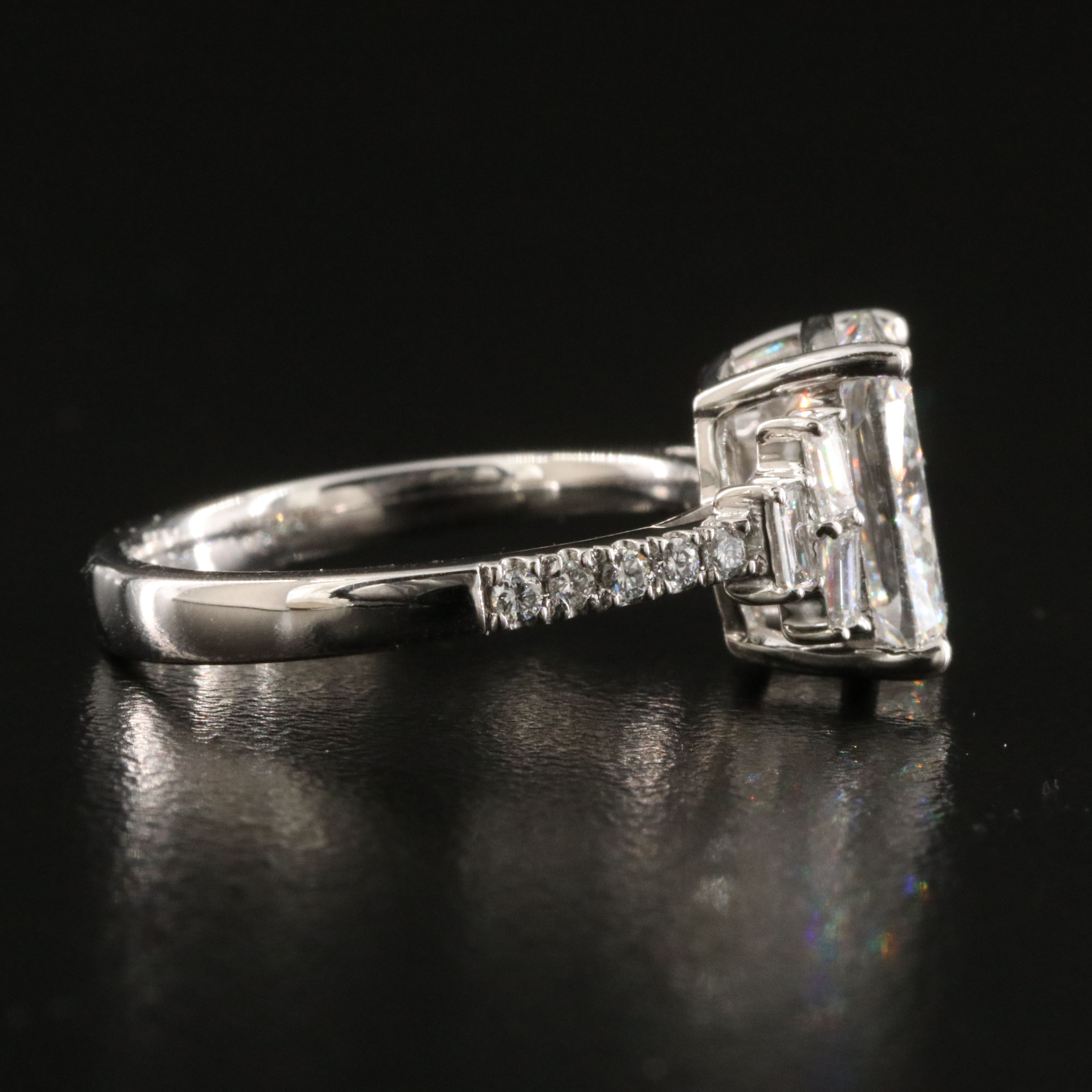 Platinum 4.45 CTW Lab Grown Diamond Ring with IGI Report