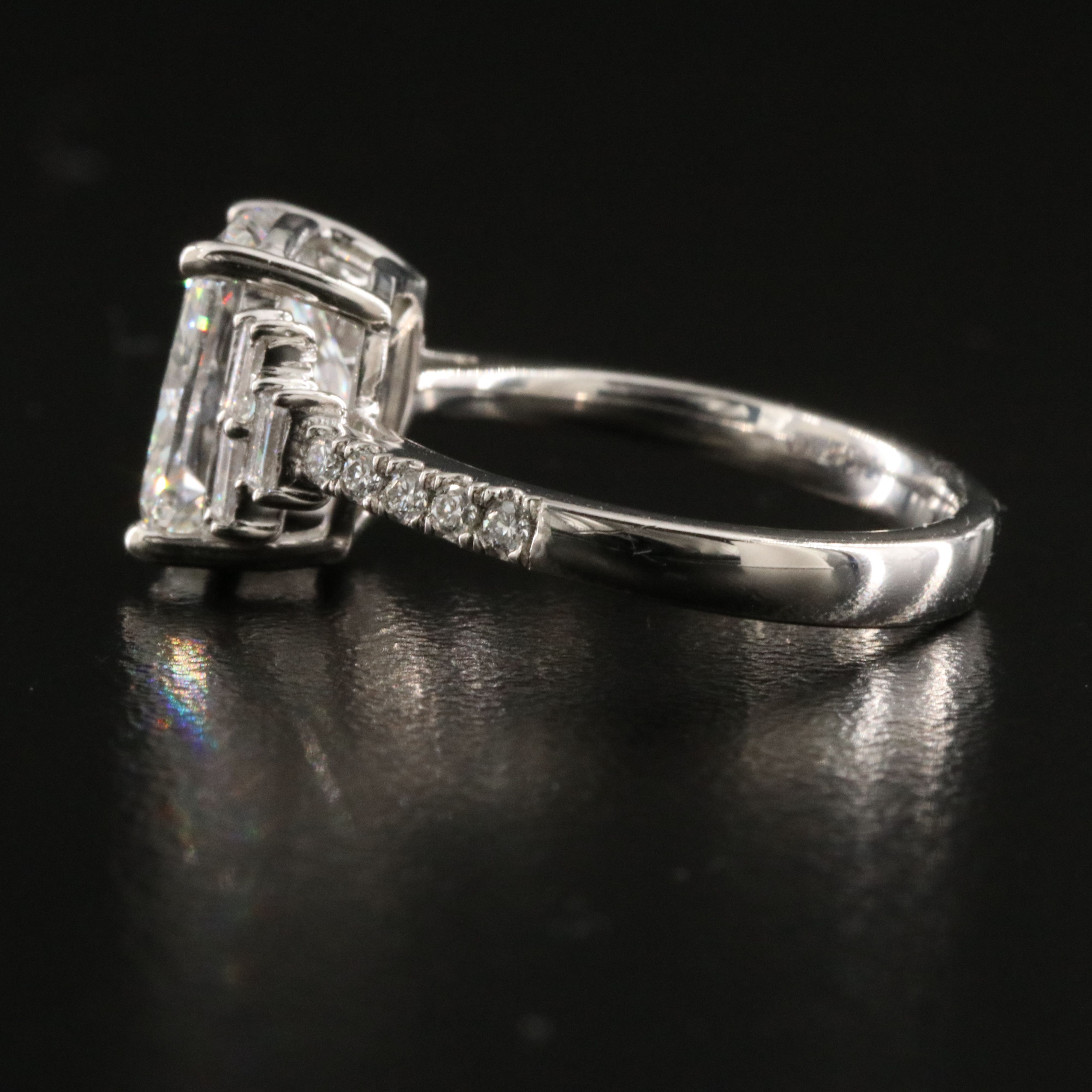 Platinum 4.45 CTW Lab Grown Diamond Ring with IGI Report