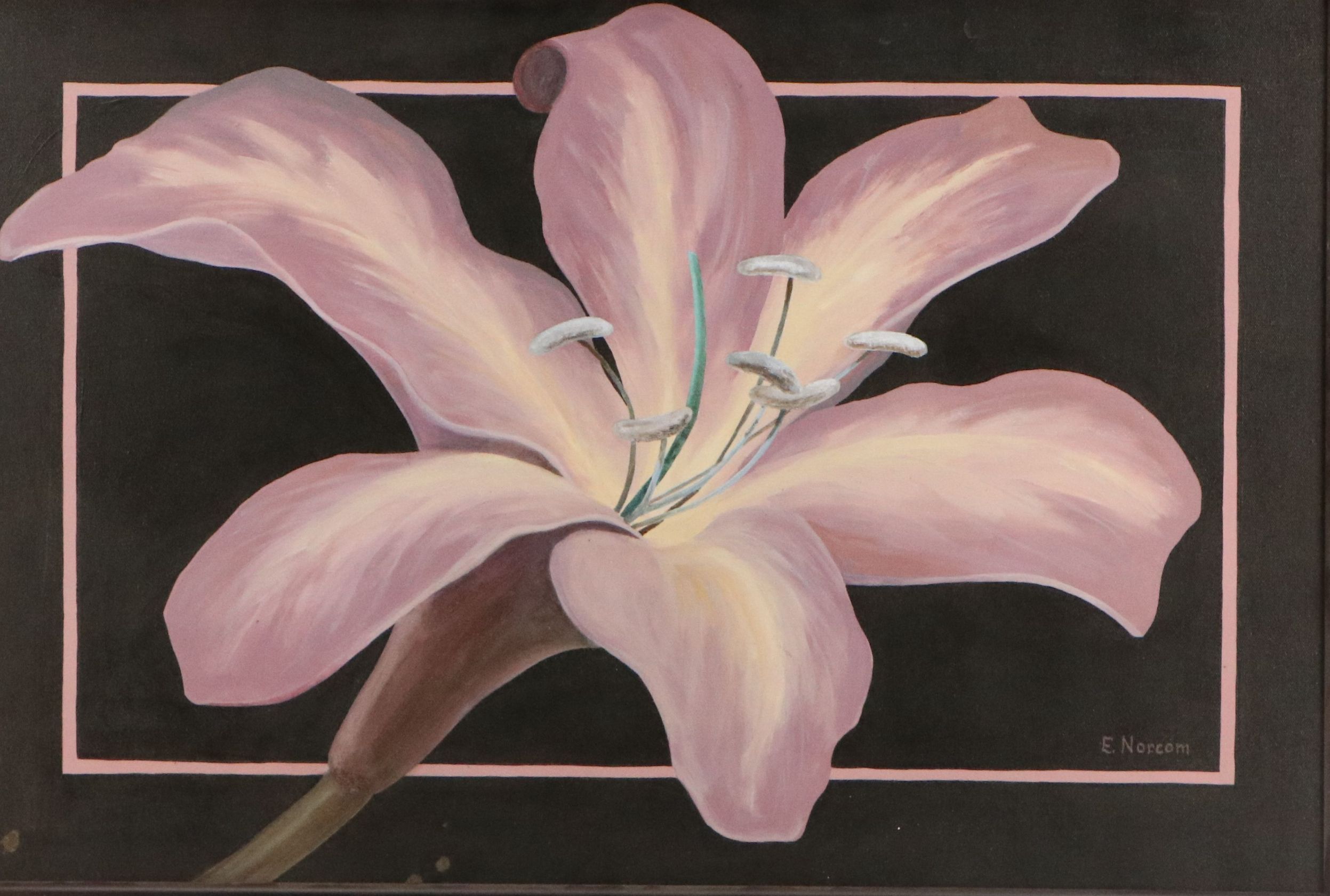 Ellen Norcom Howell Acrylic Paintings of Lilies