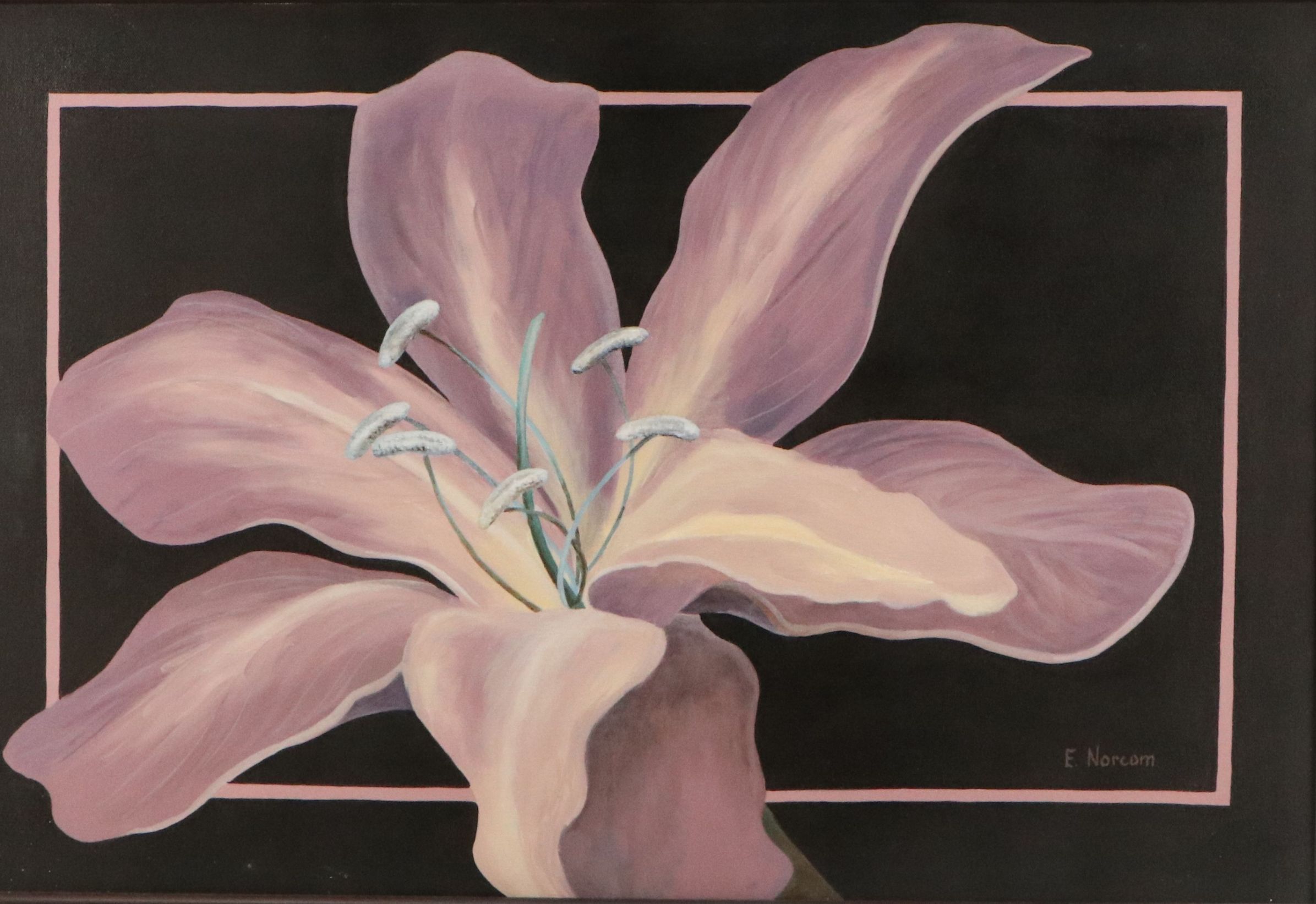 Ellen Norcom Howell Acrylic Paintings of Lilies