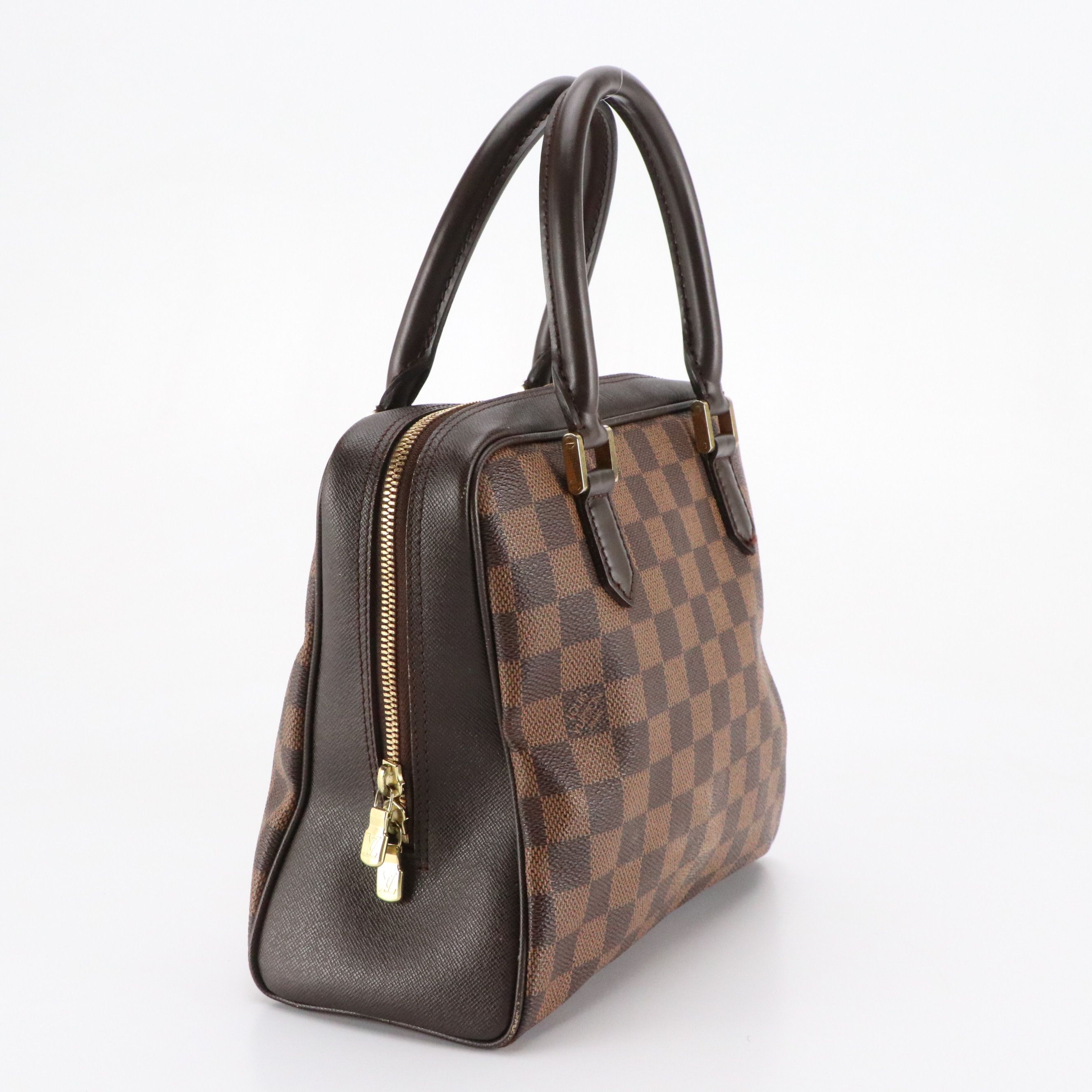 Louis Vuitton Triana Handbag in Damier Ebene Canvas and Leather