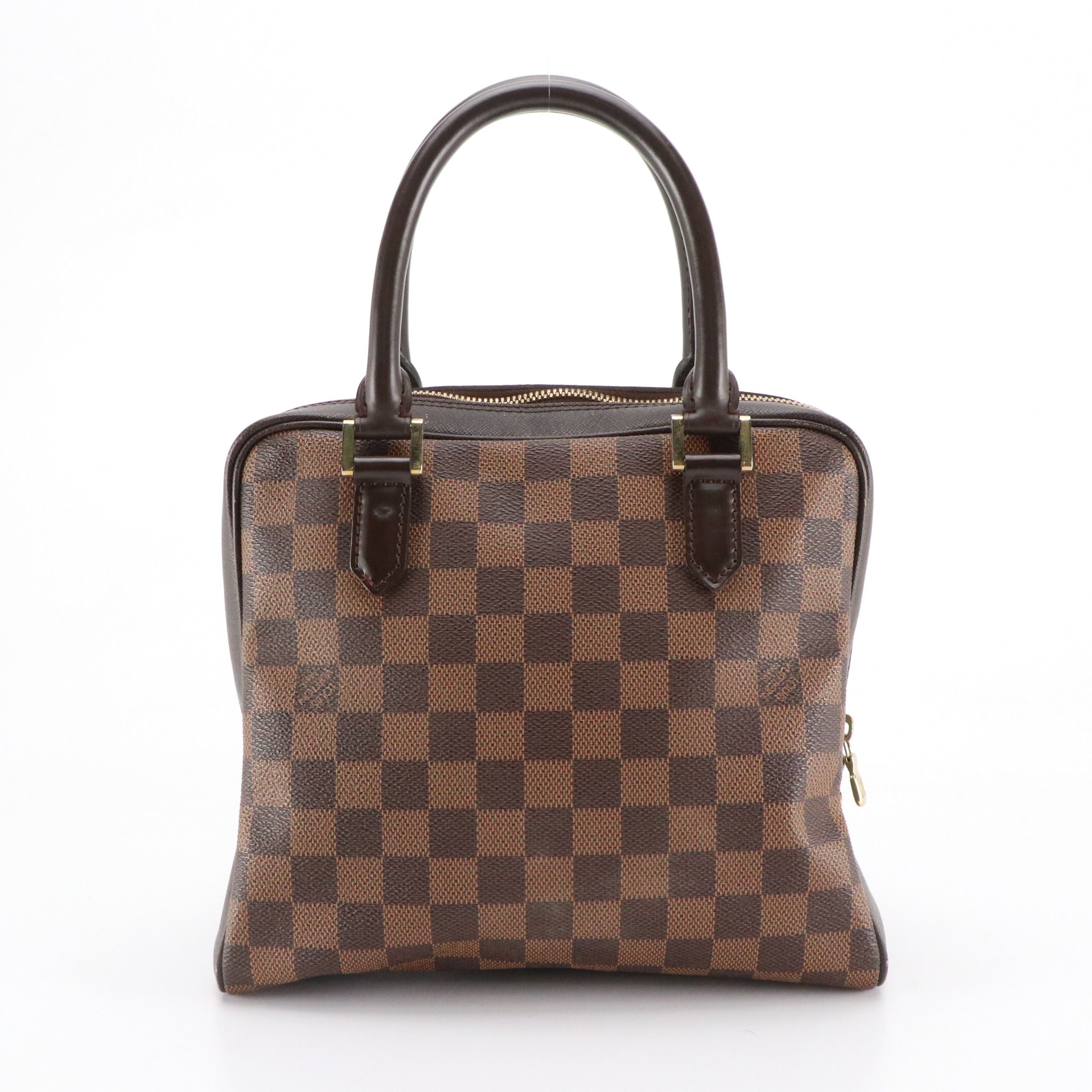 Louis Vuitton Triana Handbag in Damier Ebene Canvas and Leather