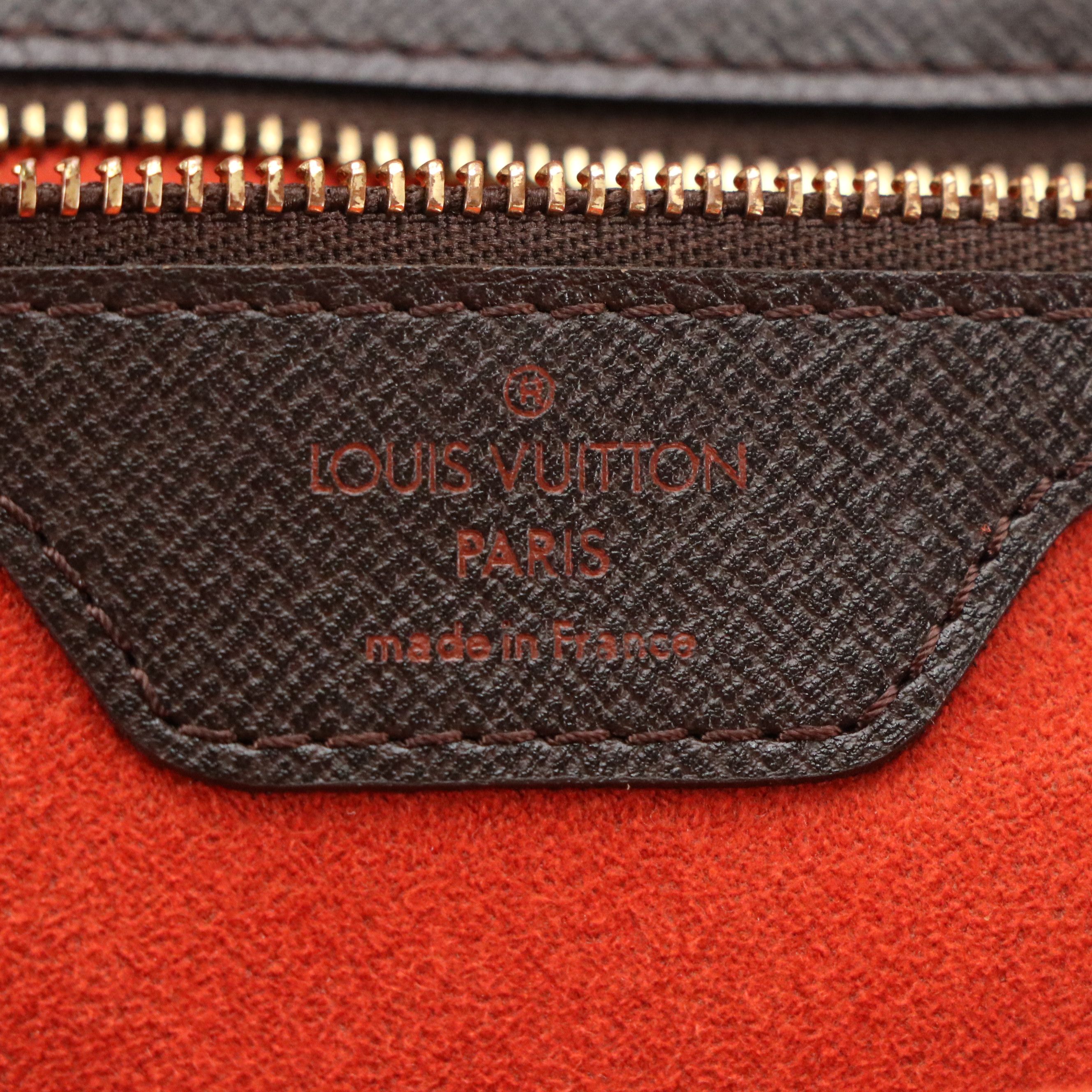 Louis Vuitton Triana Handbag in Damier Ebene Canvas and Leather
