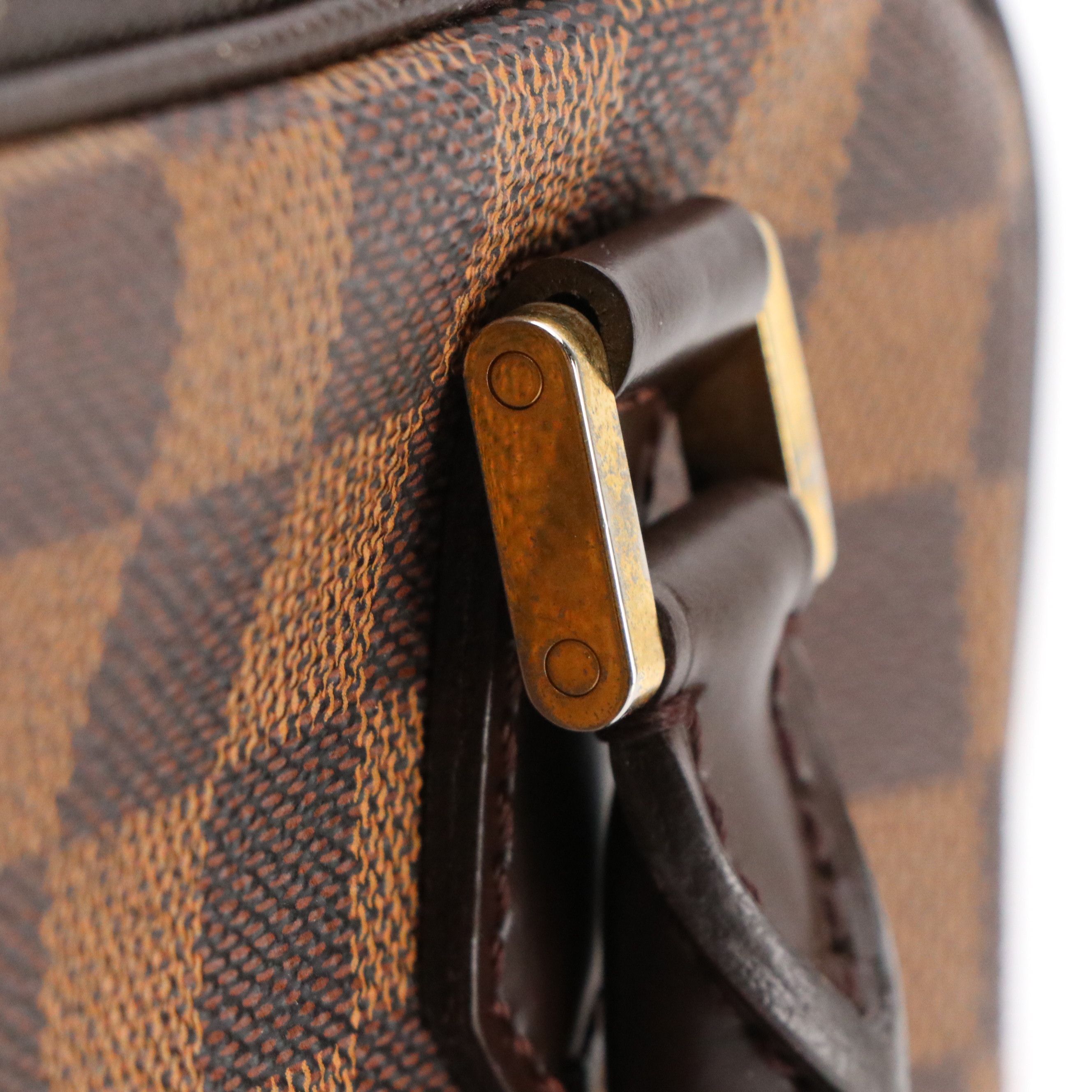 Louis Vuitton Triana Handbag in Damier Ebene Canvas and Leather