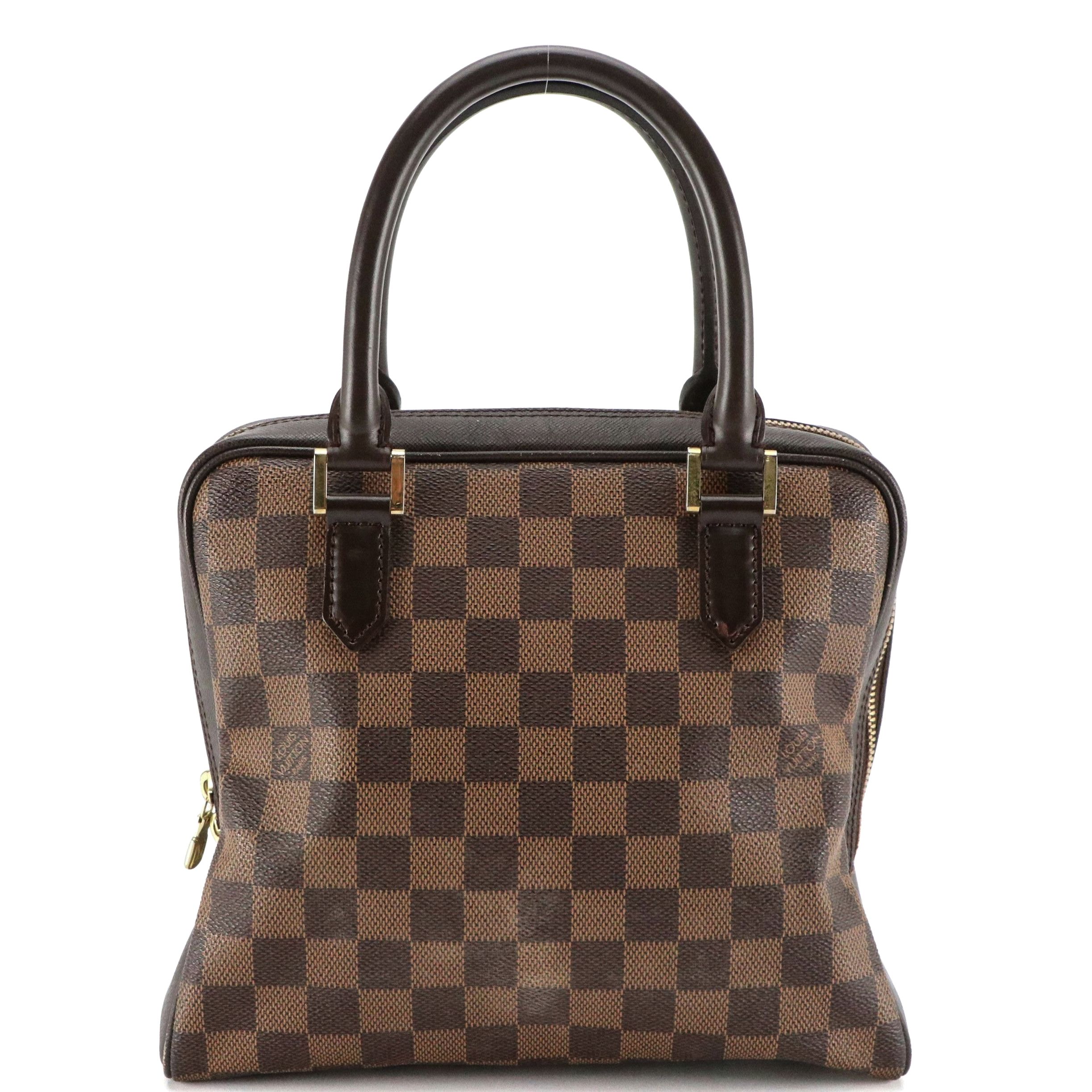 Louis Vuitton Triana Handbag in Damier Ebene Canvas and Leather