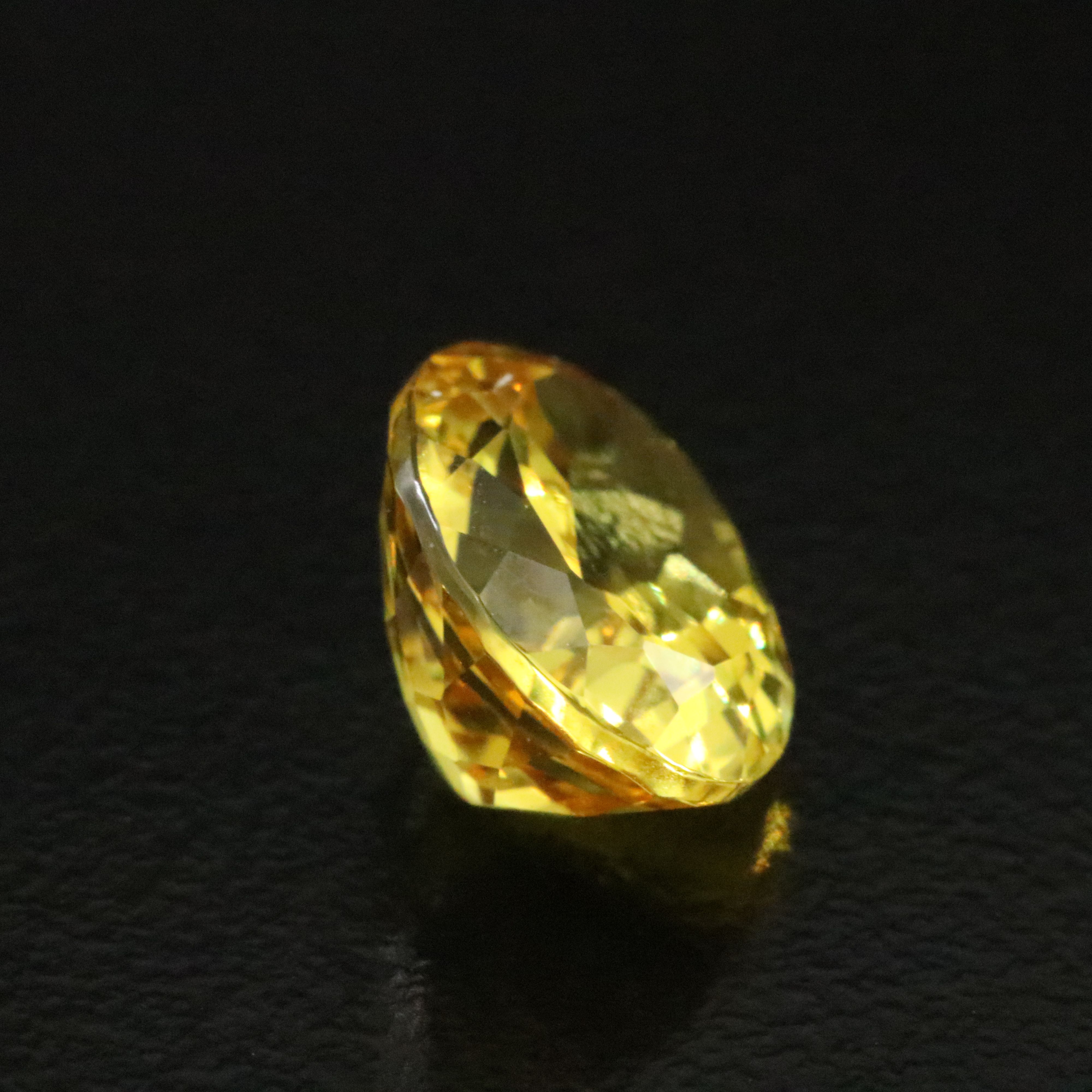 Loose 5.43 CT Lab Grown Yellow Sapphire
