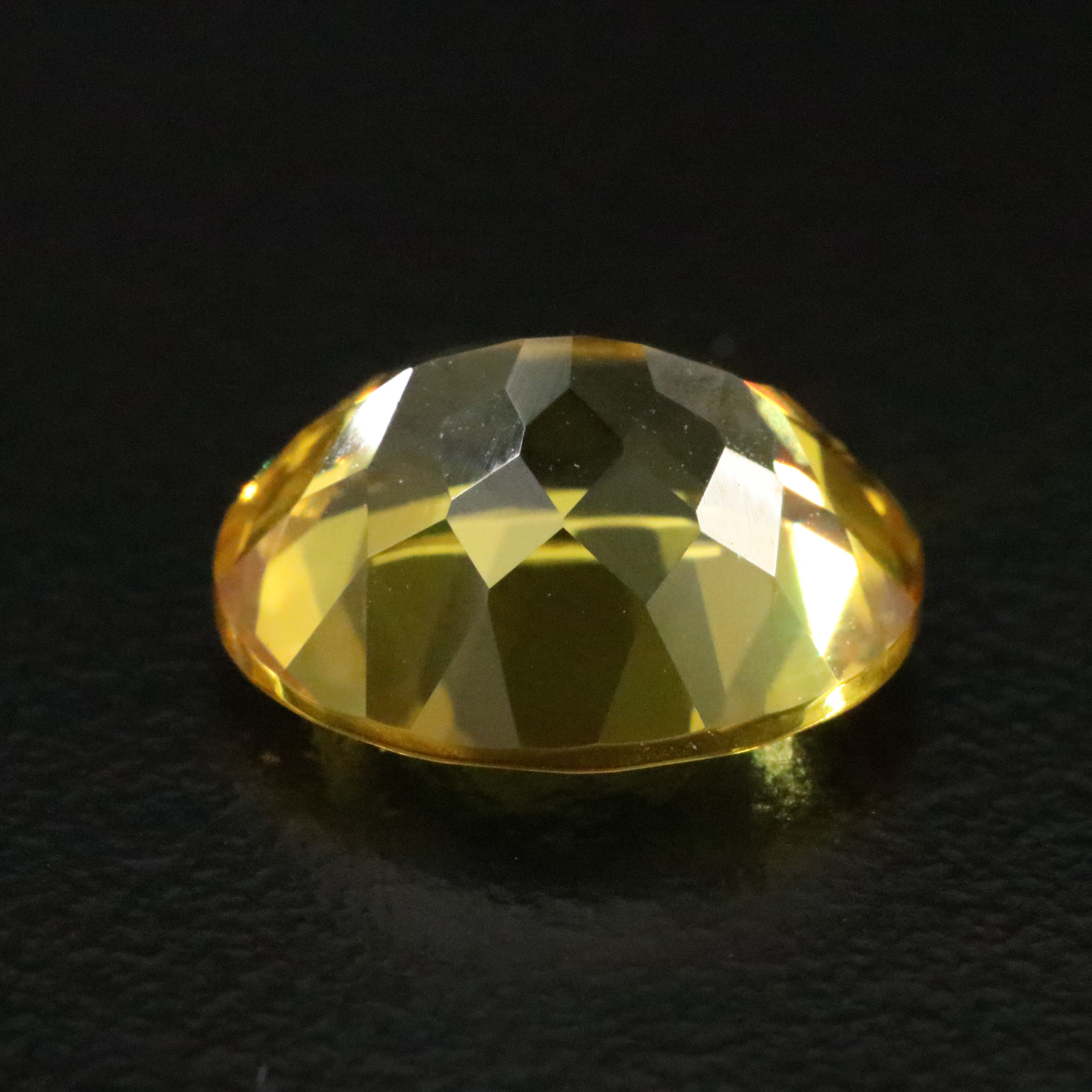 Loose 5.43 CT Lab Grown Yellow Sapphire